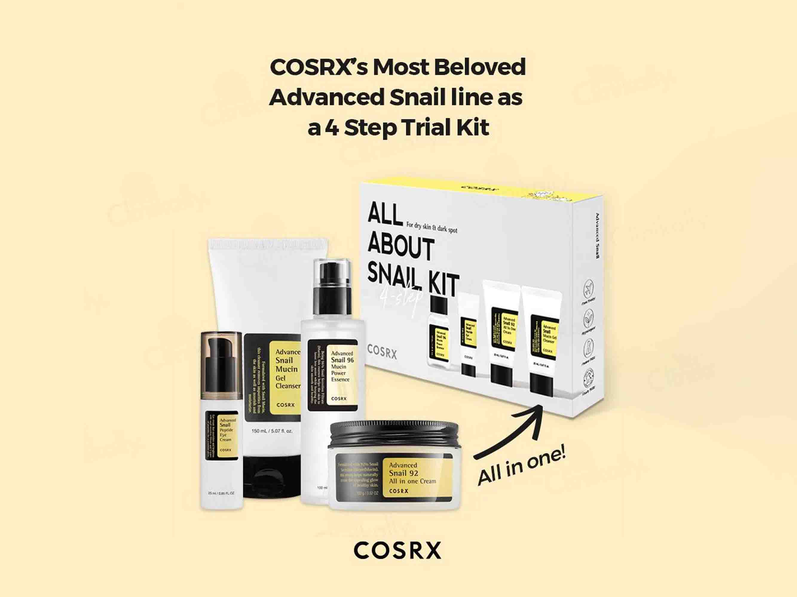 COSRX All About Snail 4-Step Kit For Dry Skin & Dark Spot