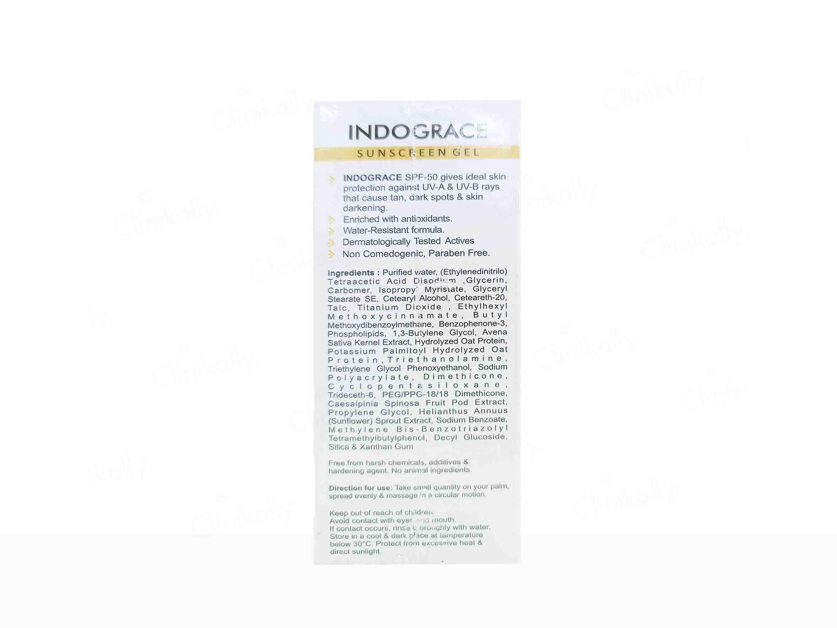 Indograce Advance Sun Protection Sunscreen Gel SPF 50
