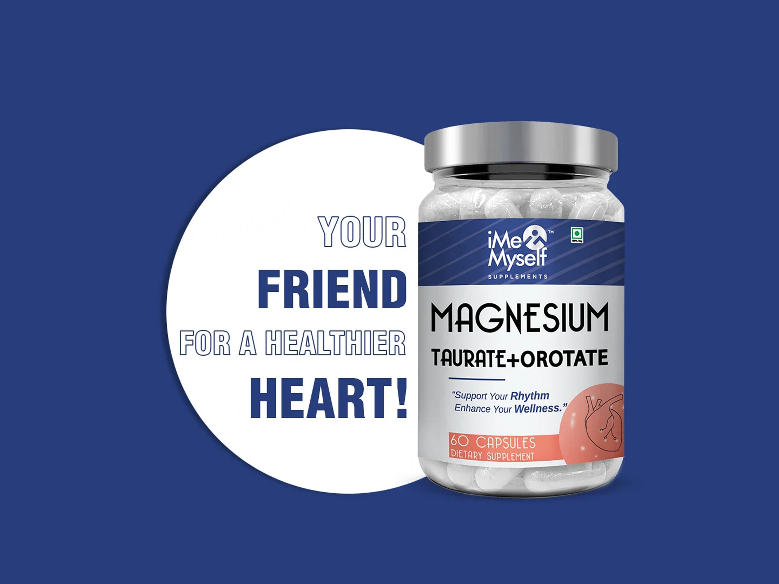 iMeMyself Magnesium Taurate + Orotate Dietary Supplement Vegetarian Capsule