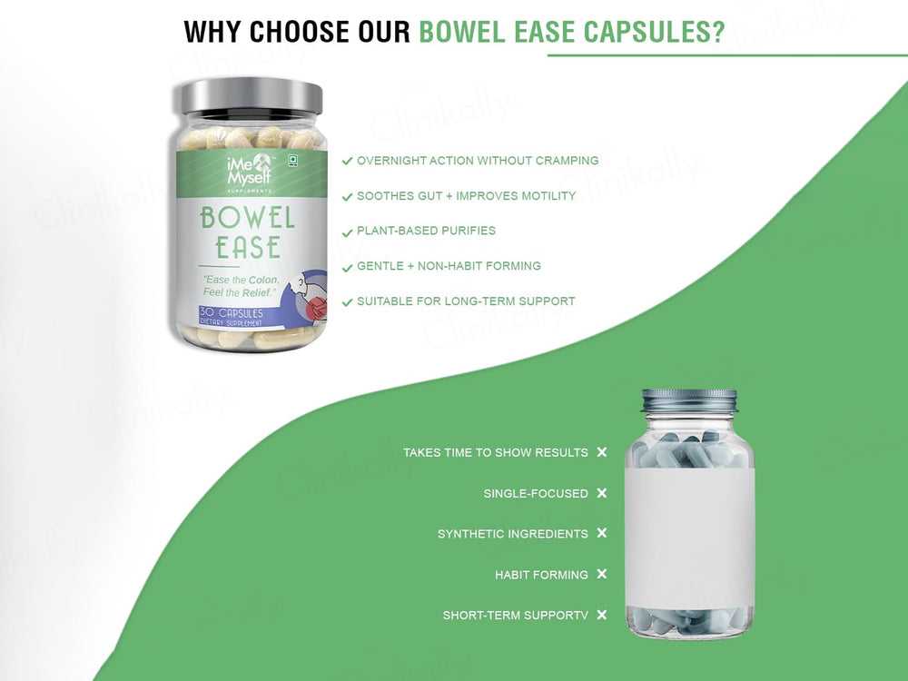 iMeMyself Bowel Ease Dietary Supplement Vegetarian Capsule