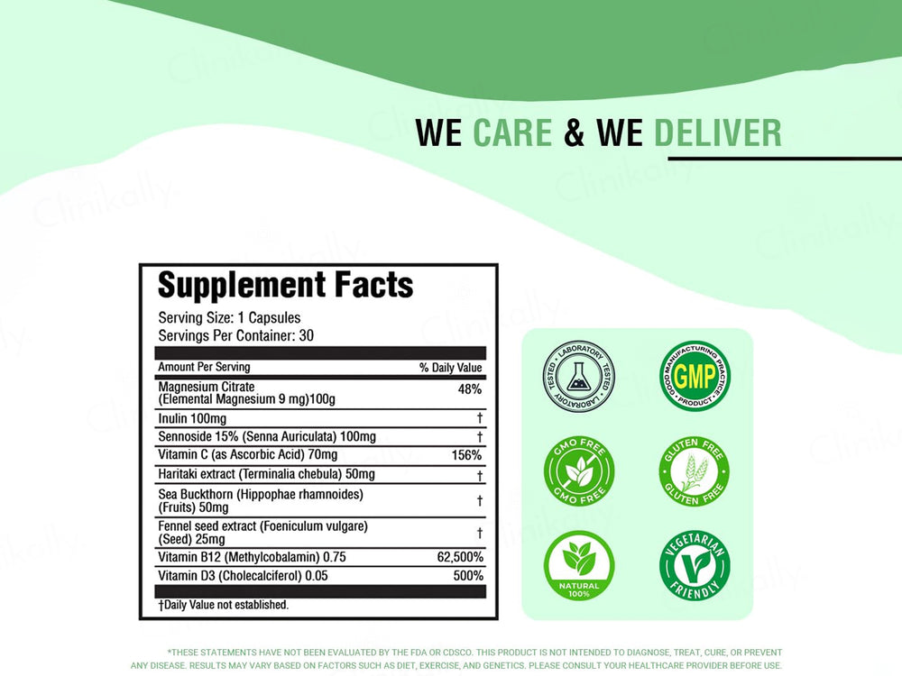 iMeMyself Bowel Ease Dietary Supplement Vegetarian Capsule