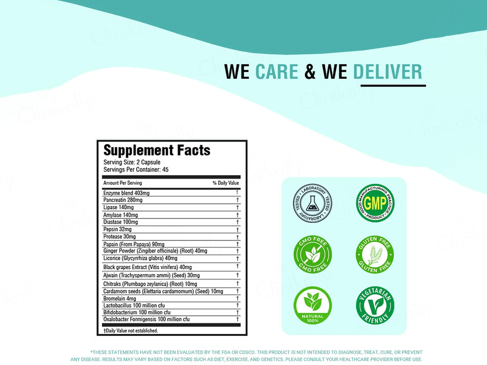 iMeMyself Digest Well Dietary Supplement Vegetarian Capsule