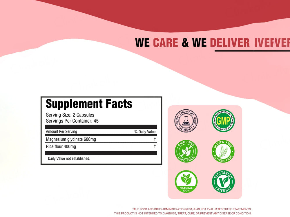 iMeMyself Magnesium Glycinate Dietary Supplement Vegetarian Capsule