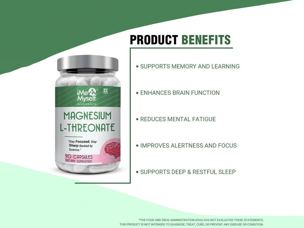 iMeMyself Magnesium L-Threonate Dietary Supplement Vegetarian Capsule