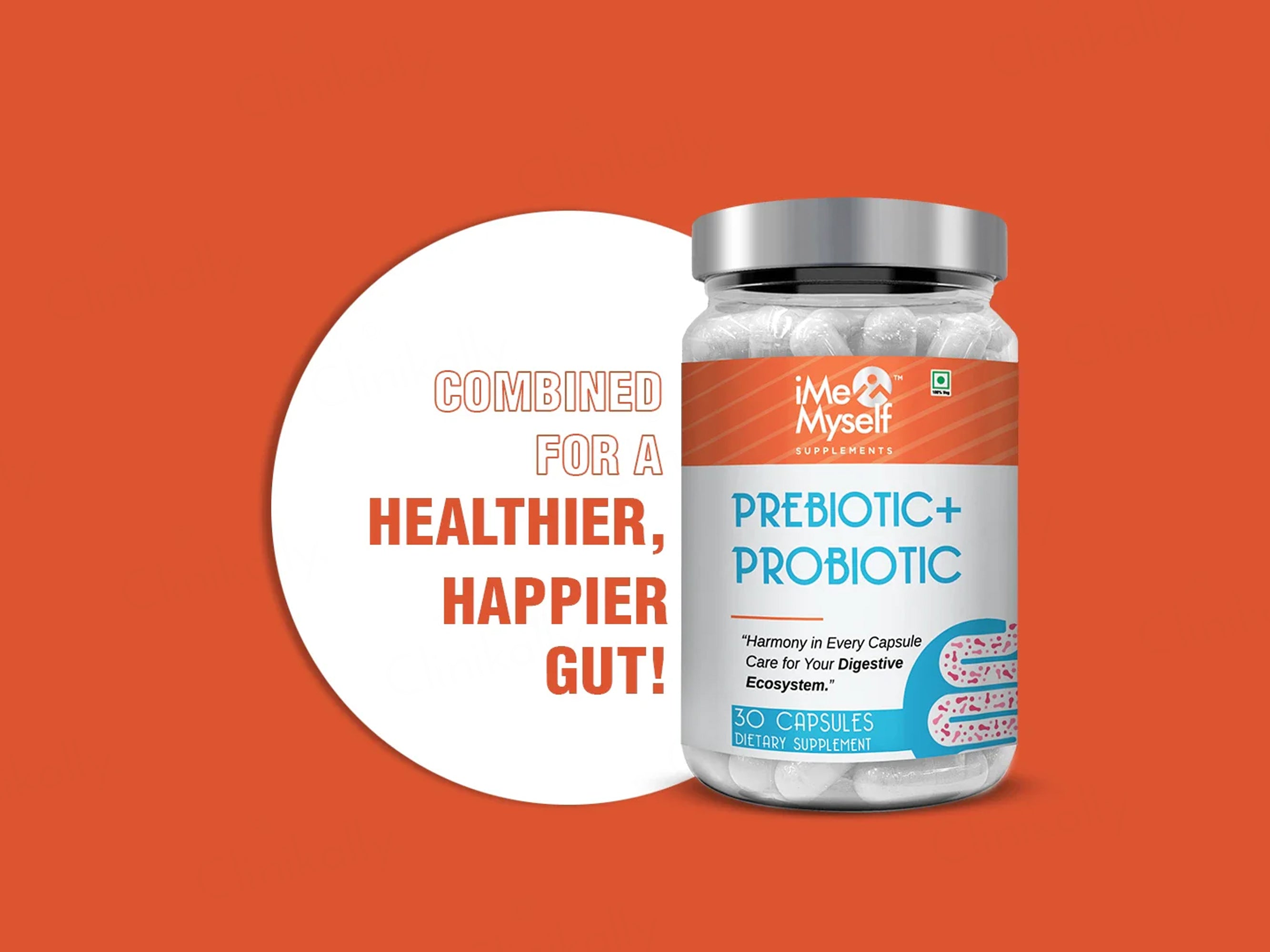 iMeMyself Prebiotic + Probiotic Dietary Supplement Vegetarian Capsule