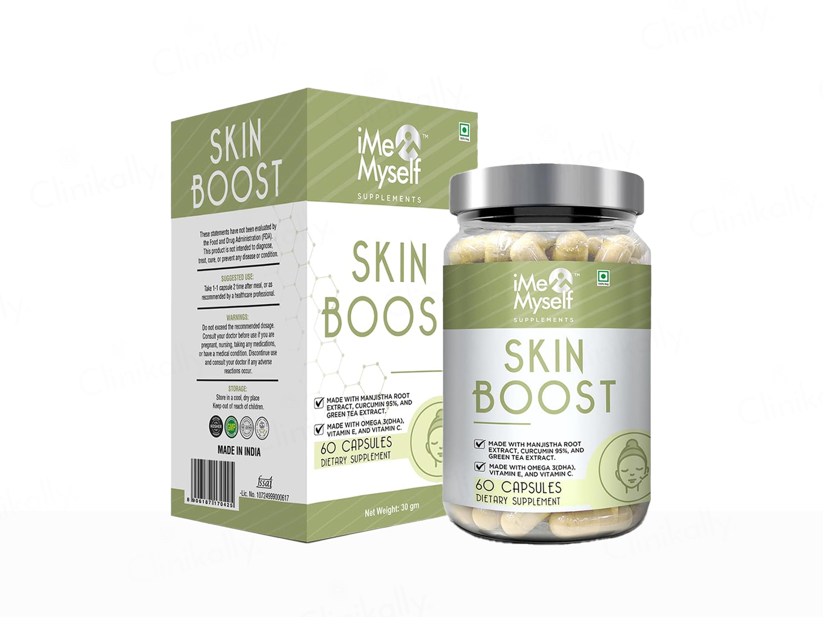 iMeMyself Skin Boost Dietary Supplement Vegetarian Capsule