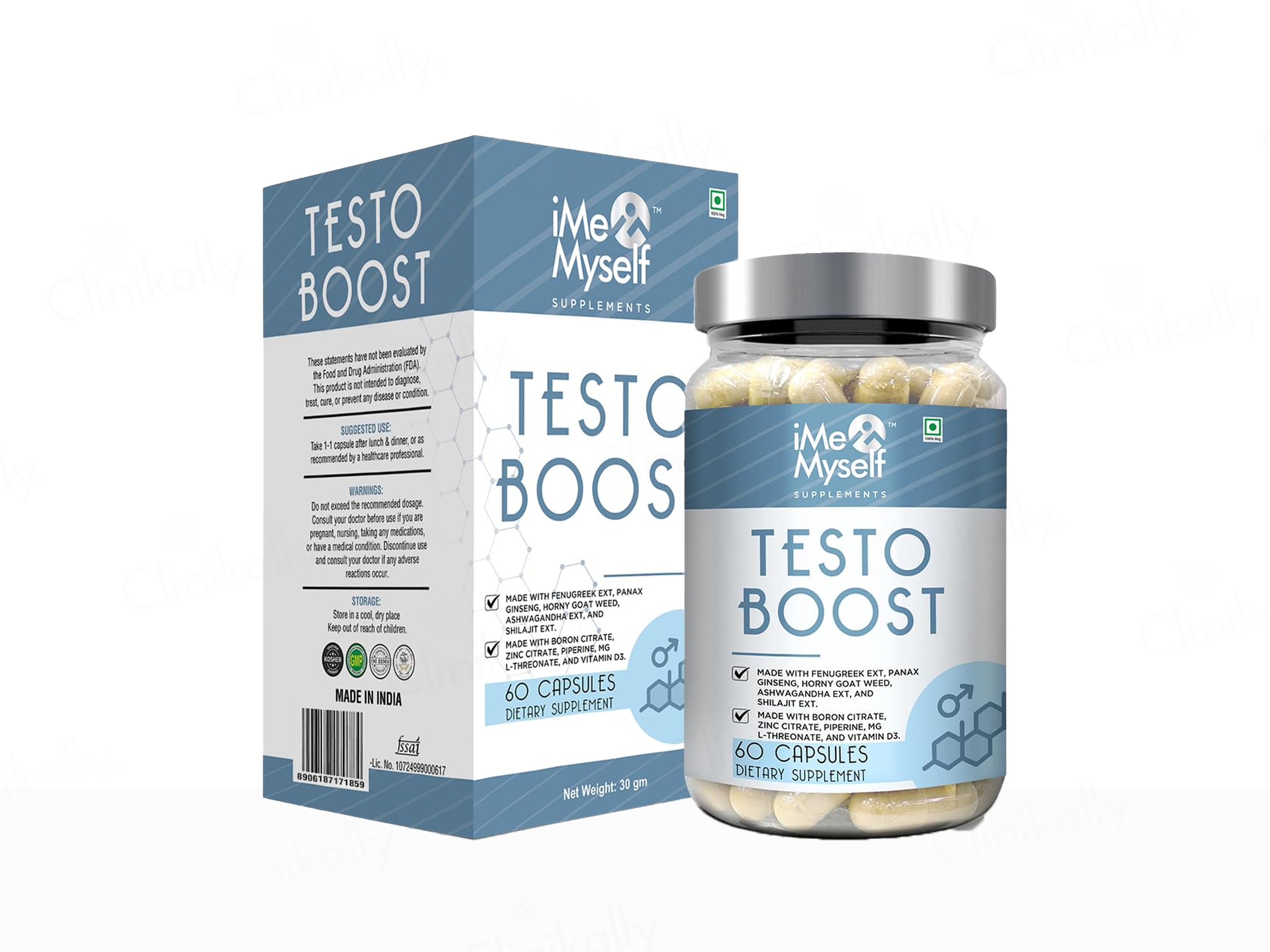 iMeMyself Testo Boost Dietary Supplement Vegetarian Capsule