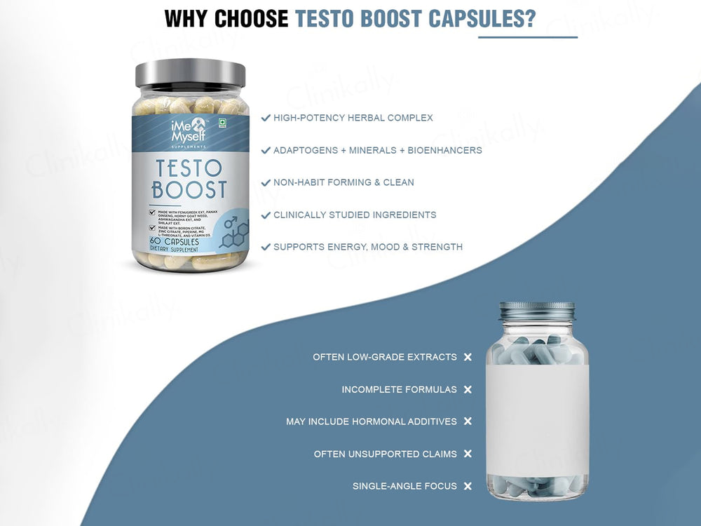 iMeMyself Testo Boost Dietary Supplement Vegetarian Capsule