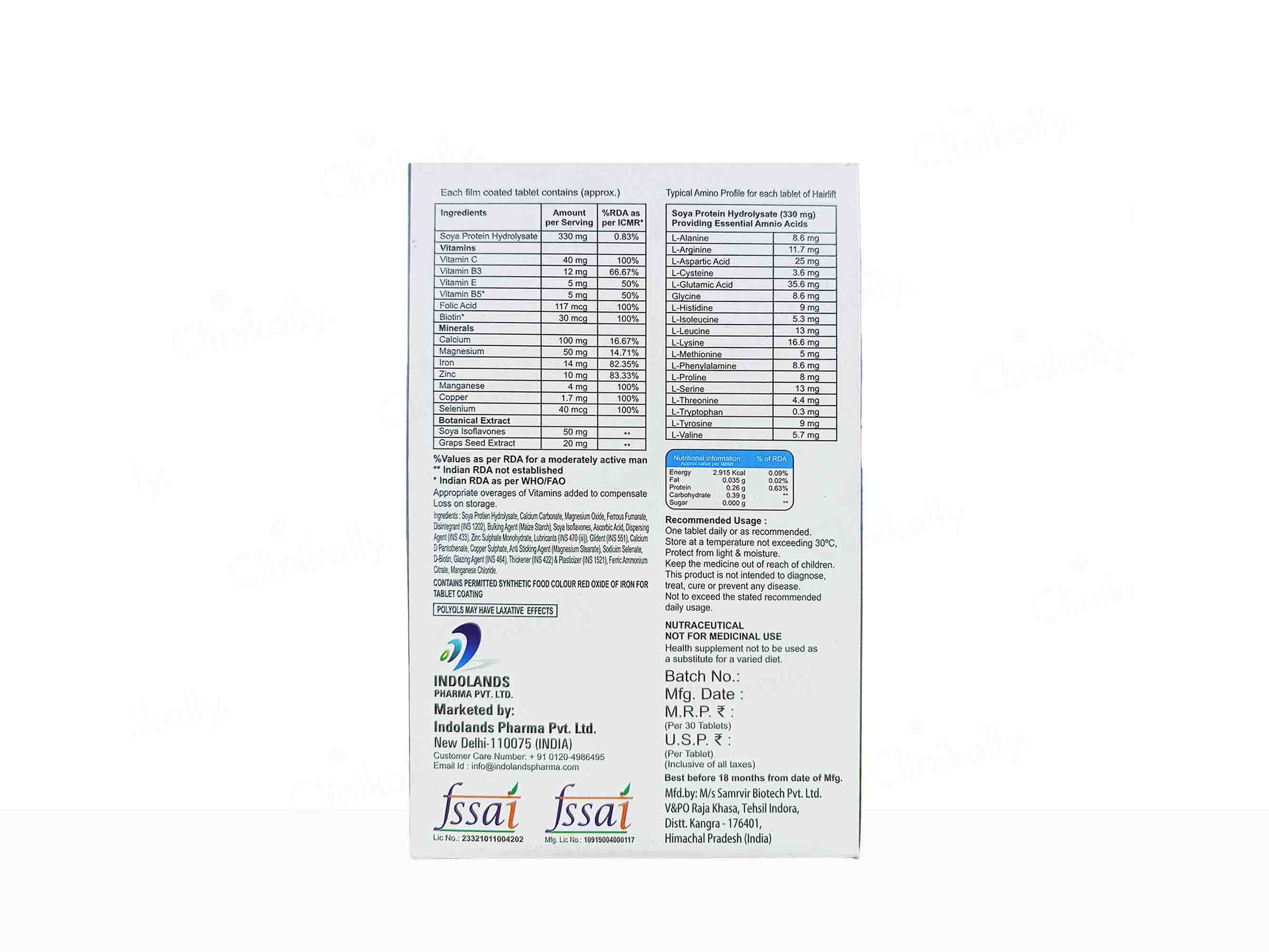 Hairlift Rapid Growth Hair Tablet