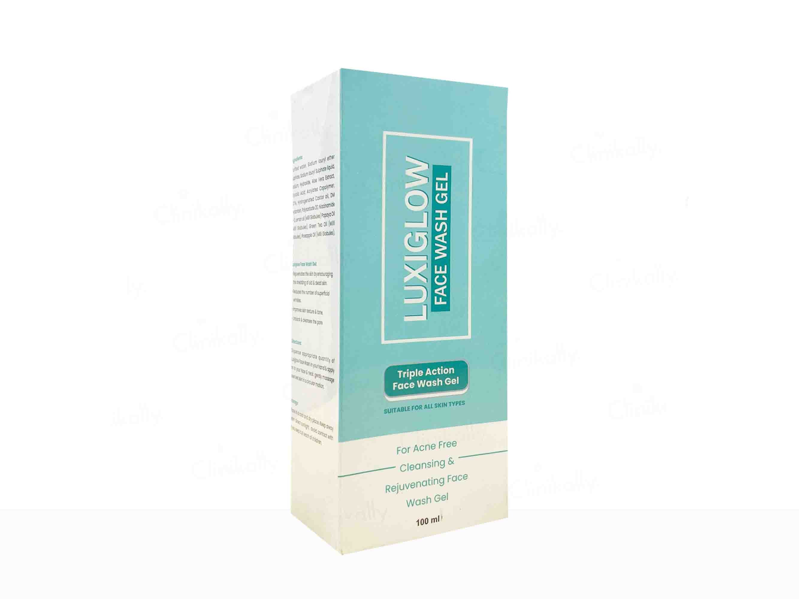 Luxiglow Triple Action Face Wash Gel-Clinikally