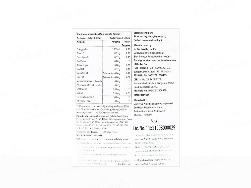 Primosa V Nutraceutical Softgel For Adult Women