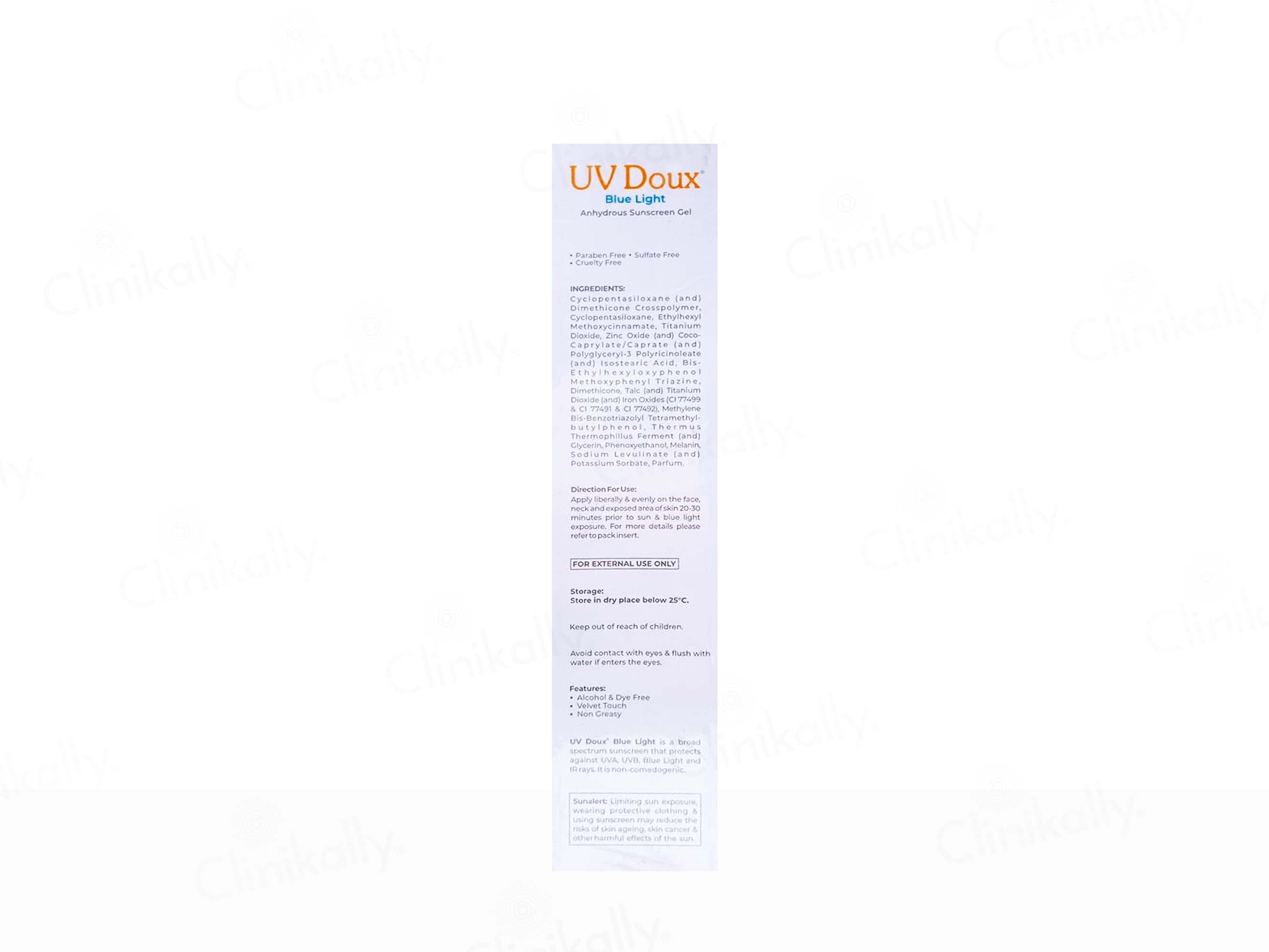 UV Doux Blue Light Anhydrous Sunscreen Gel SPF 50 PA+++