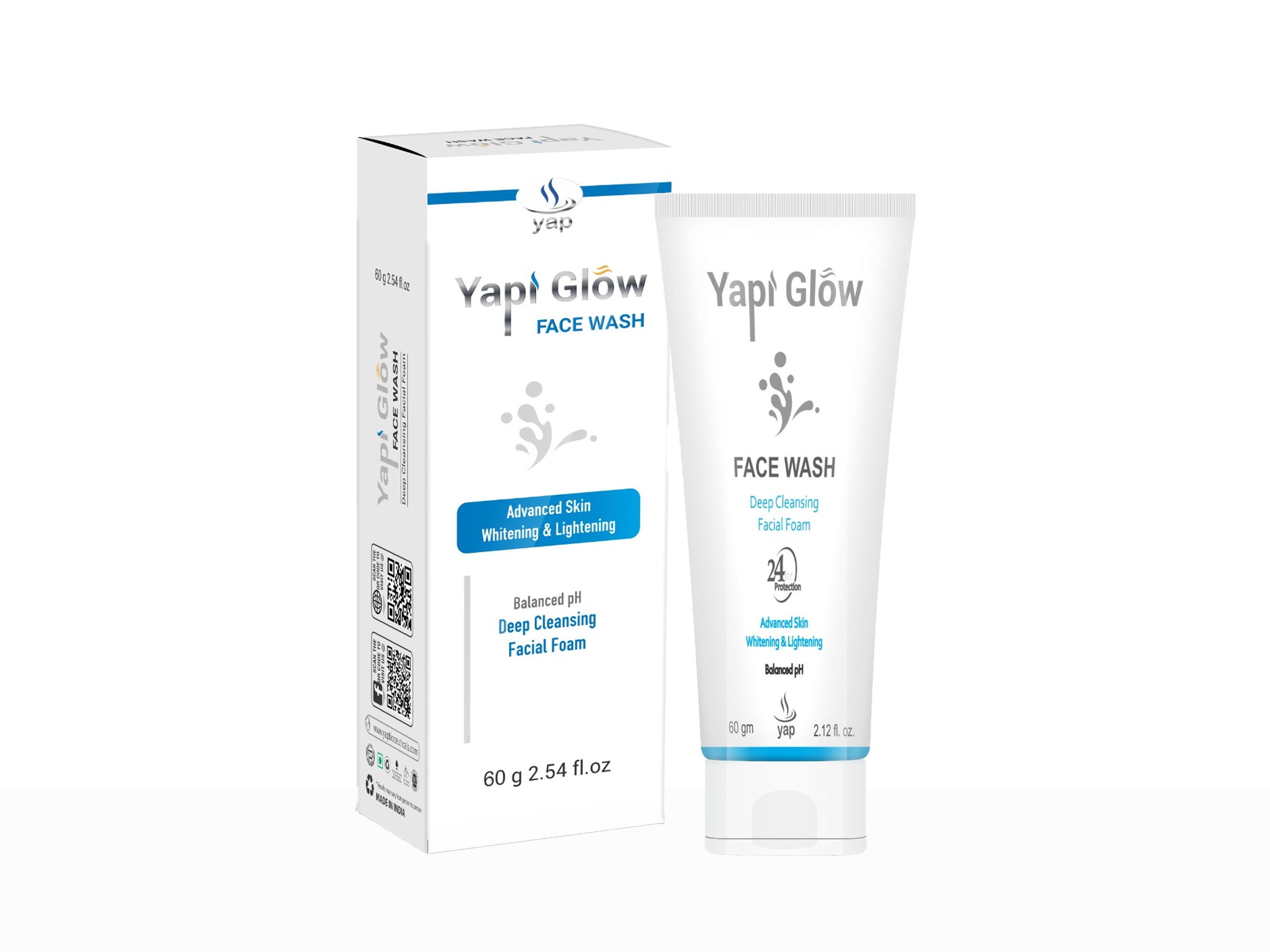 Yapi Glow Advanced Skin Whitening & Lightening Deep Cleansing Foam Face Wash
