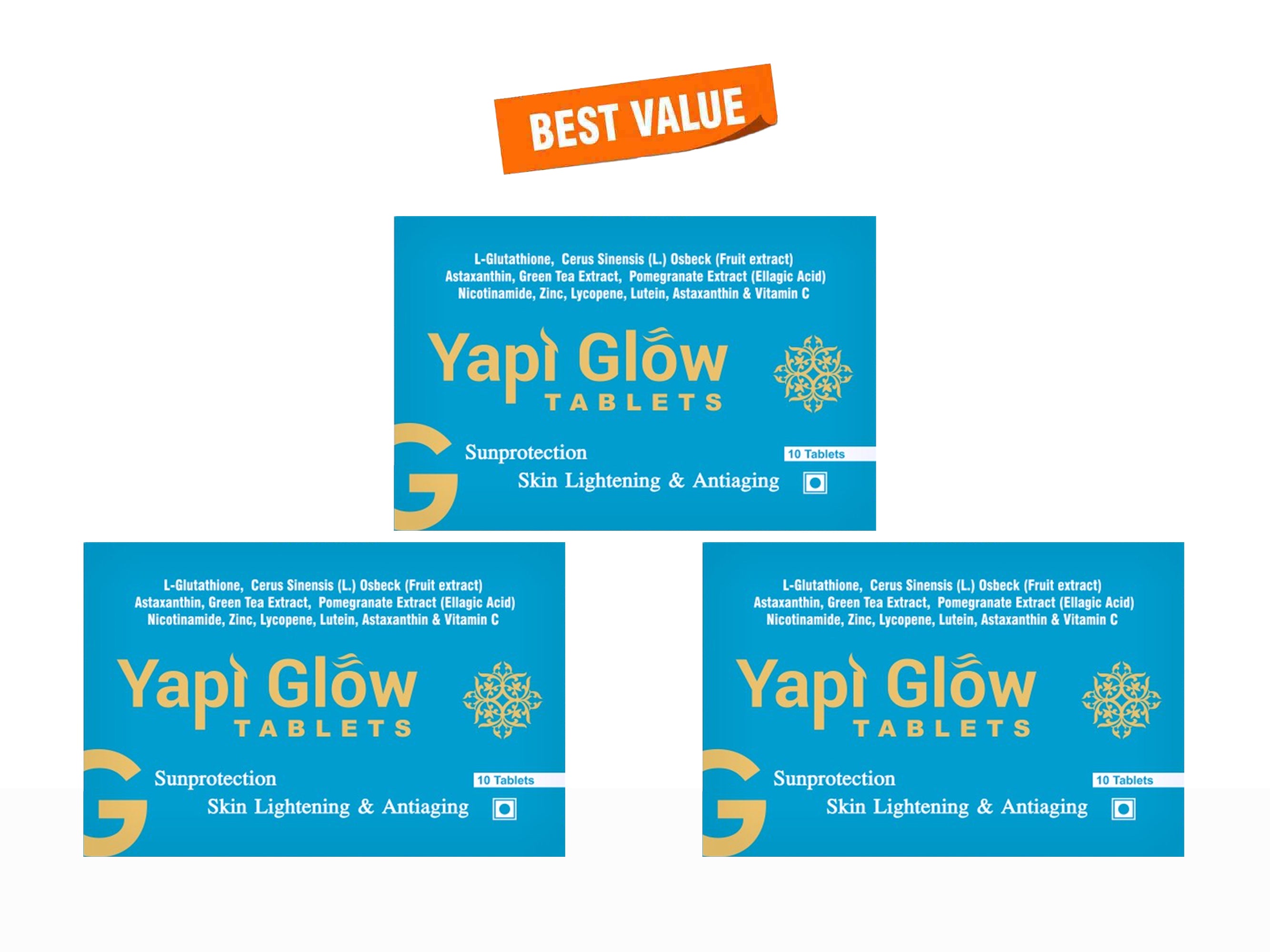 Yapi Glow Skin Lightening & Antiaging Sunprotection Tablet