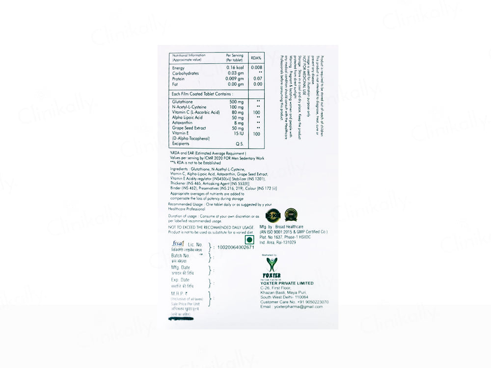 Yorglo Plus Advanced Skin Whitening Tablet