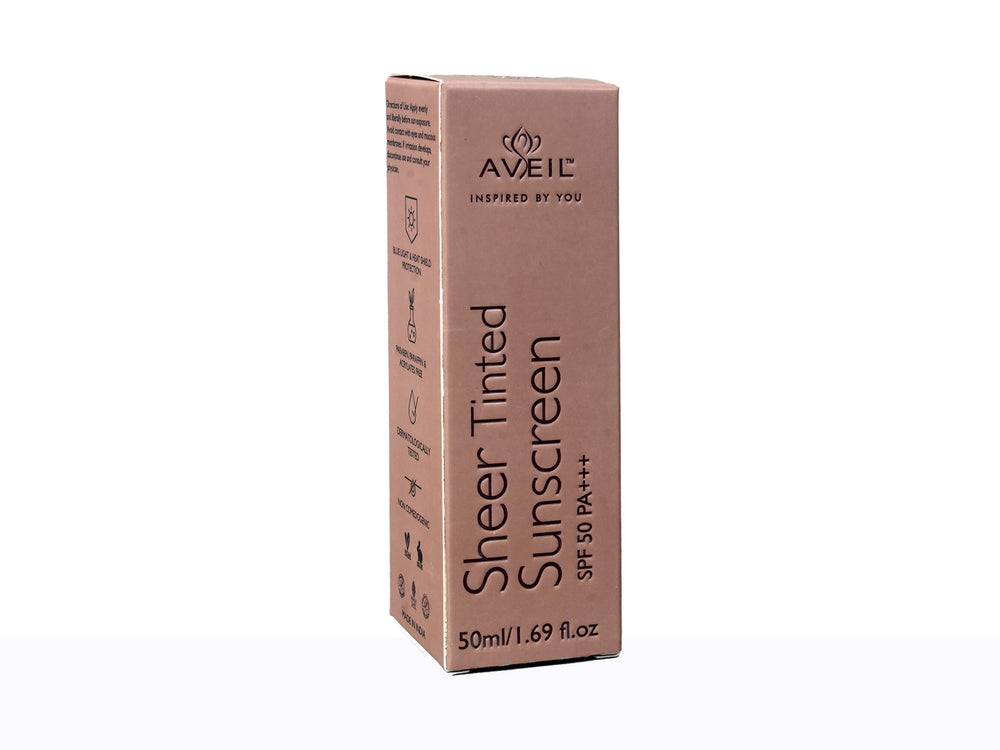 Aveil Sheer Tinted Sunscreen SPF 50 PA+++ - Clinikally