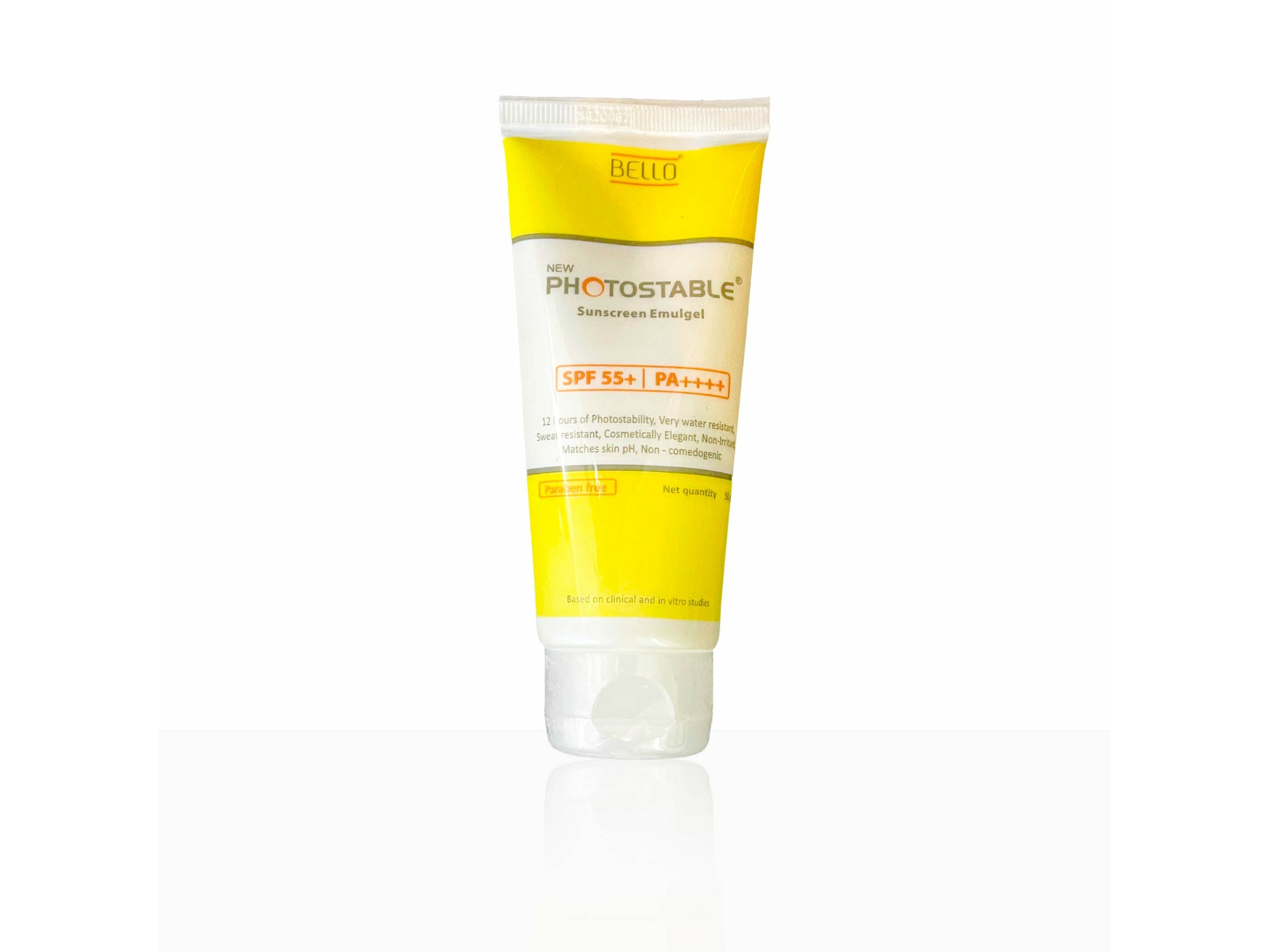 Bello New Photostable Sunscreen Emulgel SPF 55+/PA++++ - Clinikally