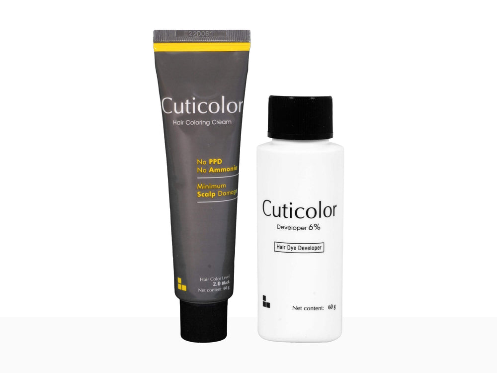 Cuticolor Hair Coloring Cream Black 2.0 - Clinikally