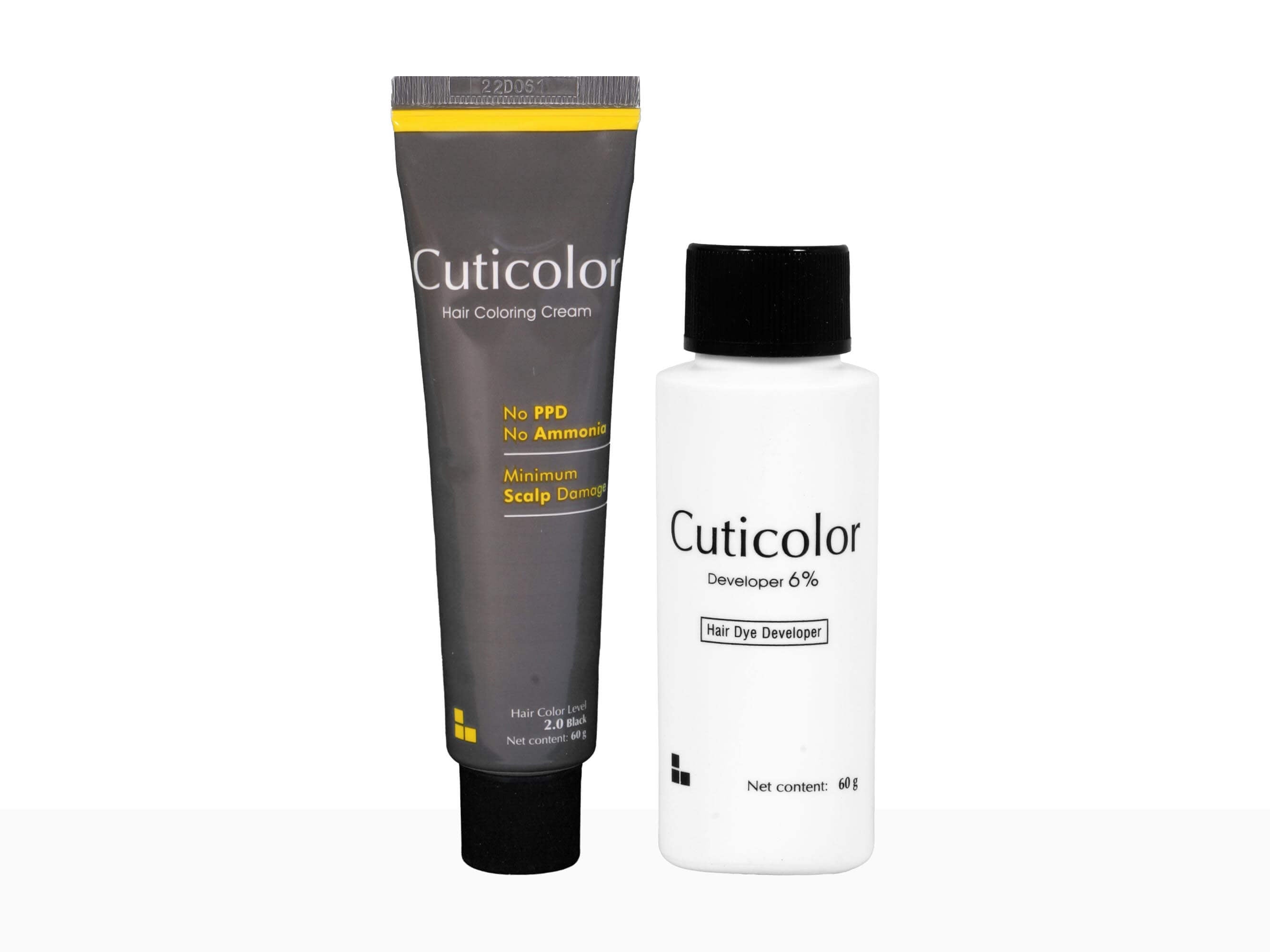 Cuticolor Hair Coloring Cream Black 2.0 - Clinikally
