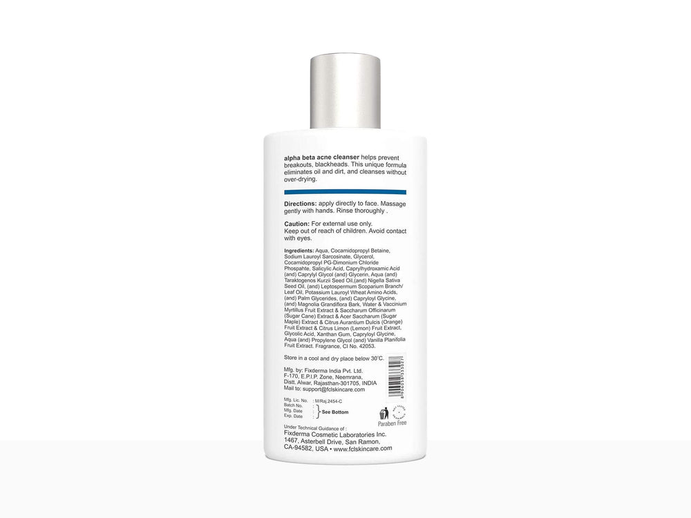 FCL Alpha Beta Acne Cleanser - Clinikally