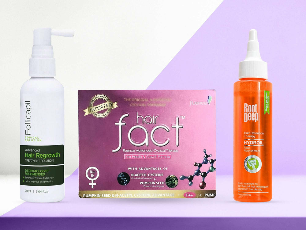 Hair Growth Kit For Women: Brillare, Aclaris, and Hair Fact - Clinikally