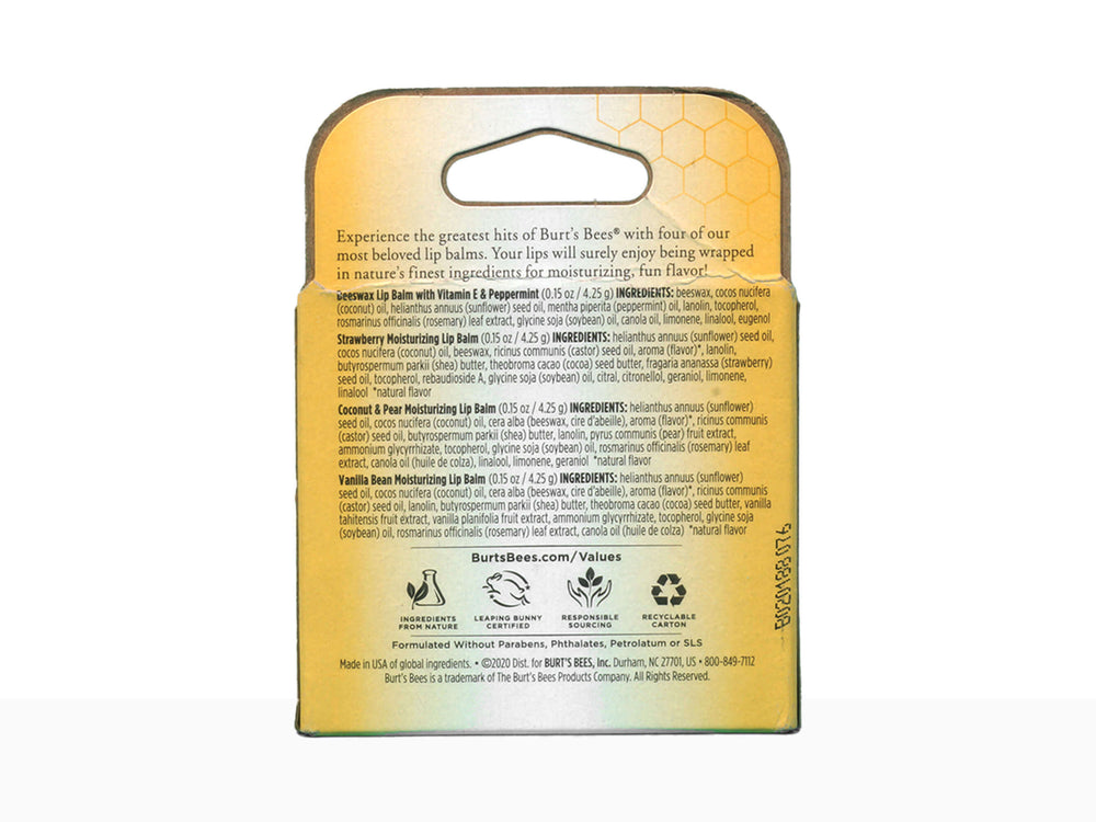 Best of Burt's Lip Balm 4-Pack-Clinikally