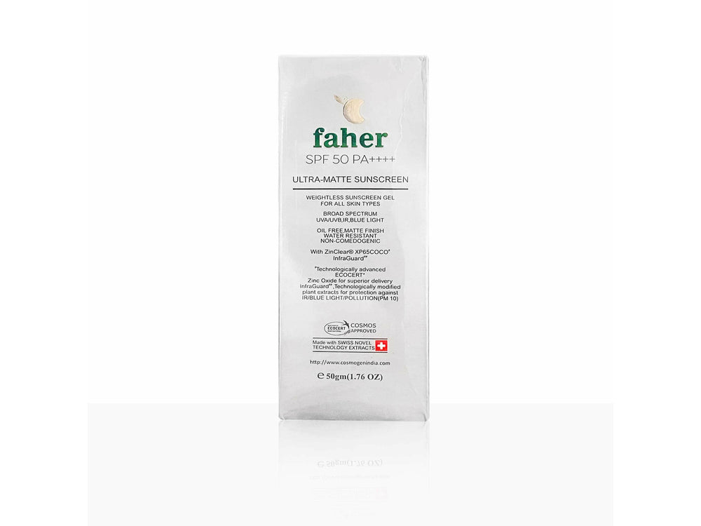 Faher Ultra Matte Sunscreen SPF 50 PA+++ - Clinikally