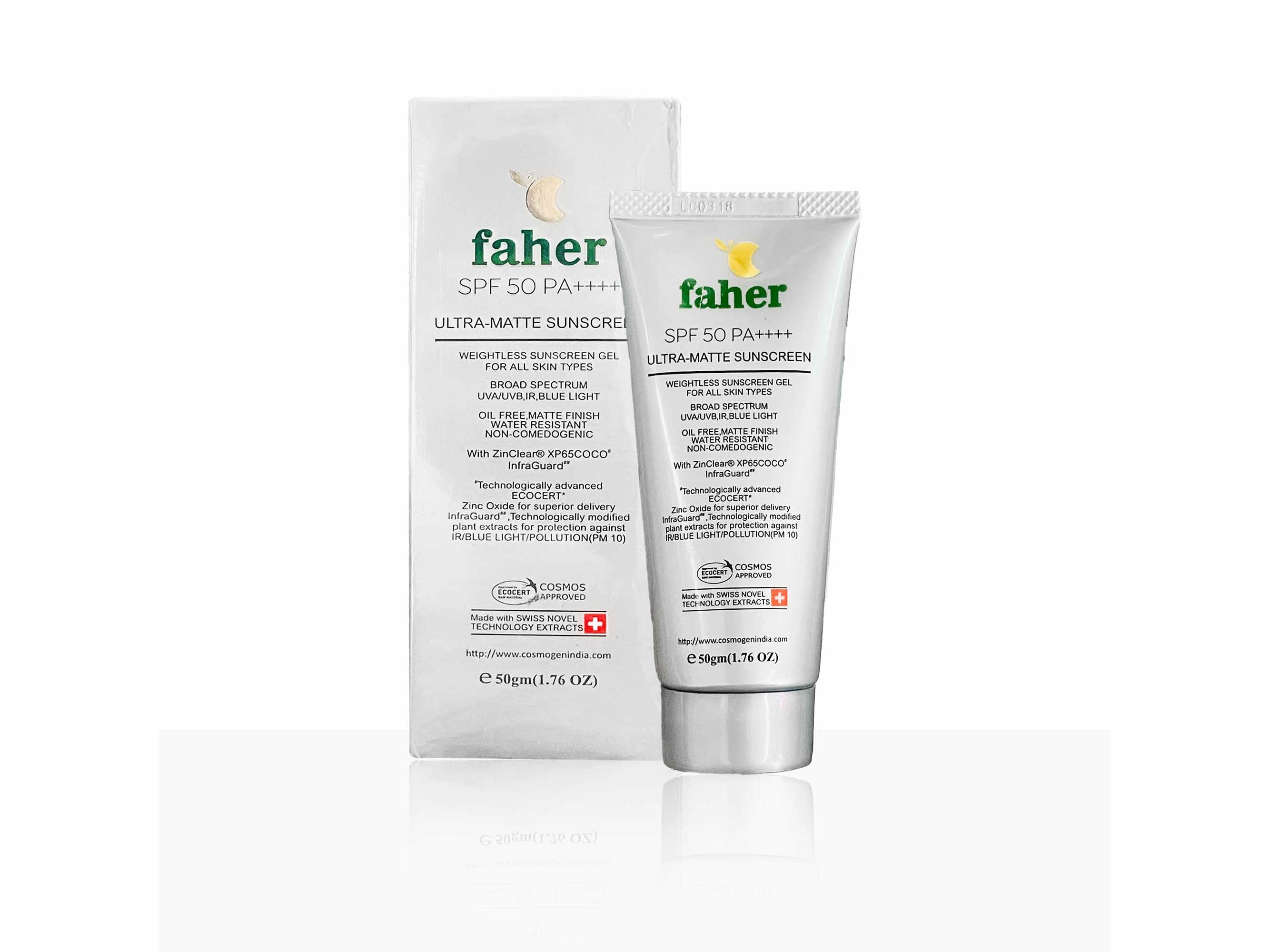 Faher Ultra Matte Sunscreen SPF 50 PA+++ - Clinikally
