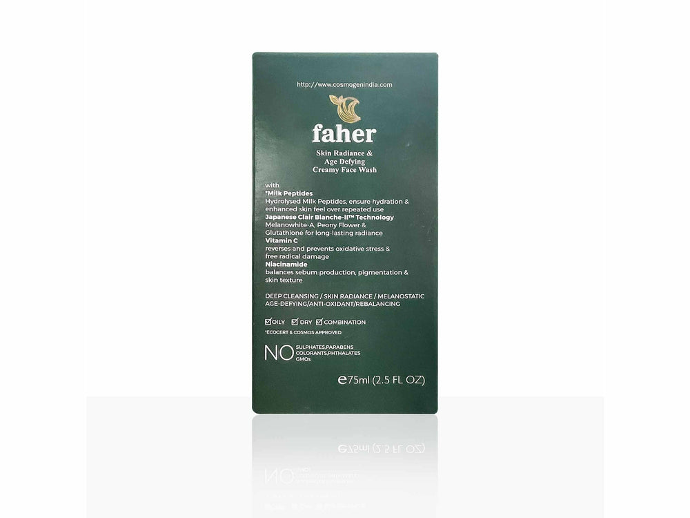 faher Skin radiance & Age defying Creamy Face Wash - Clinikally