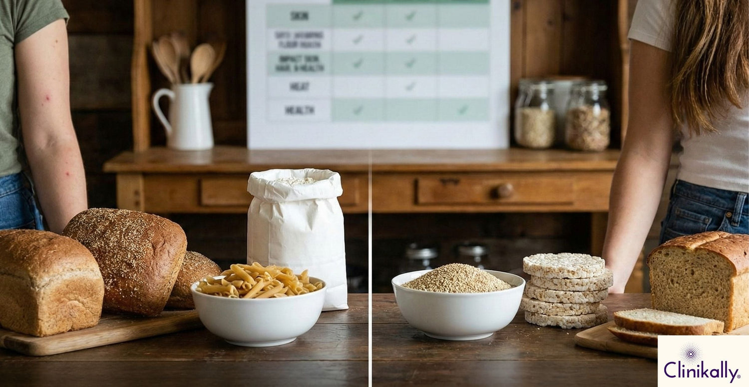 Gluten foods vs gluten-free foods