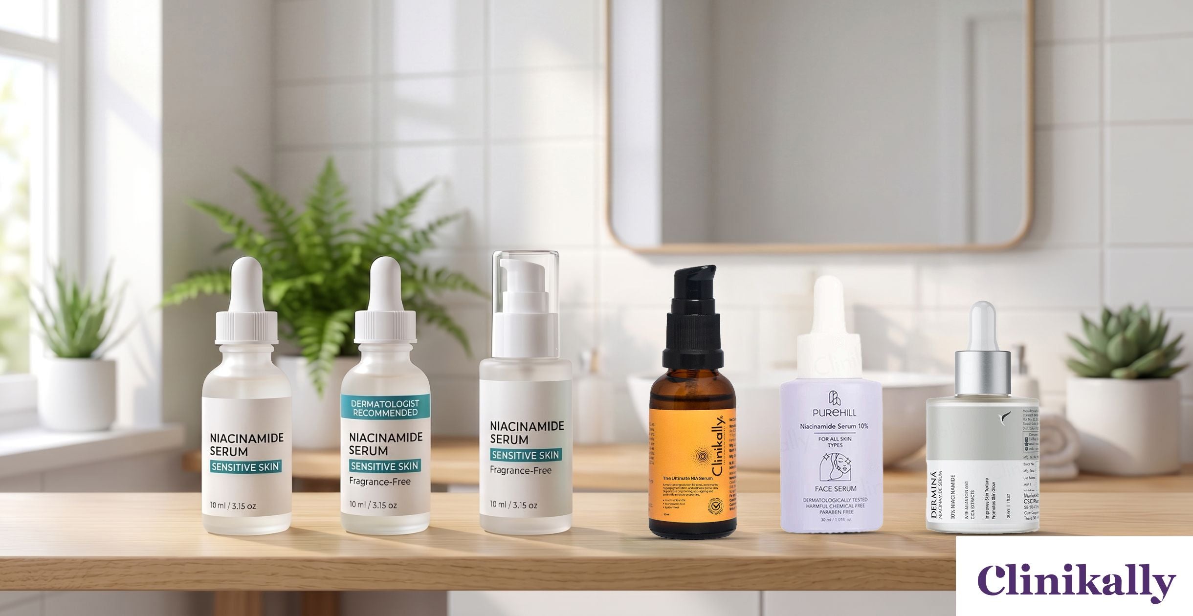 Dermatologist recommended niacinamide serums for sensitive skin.