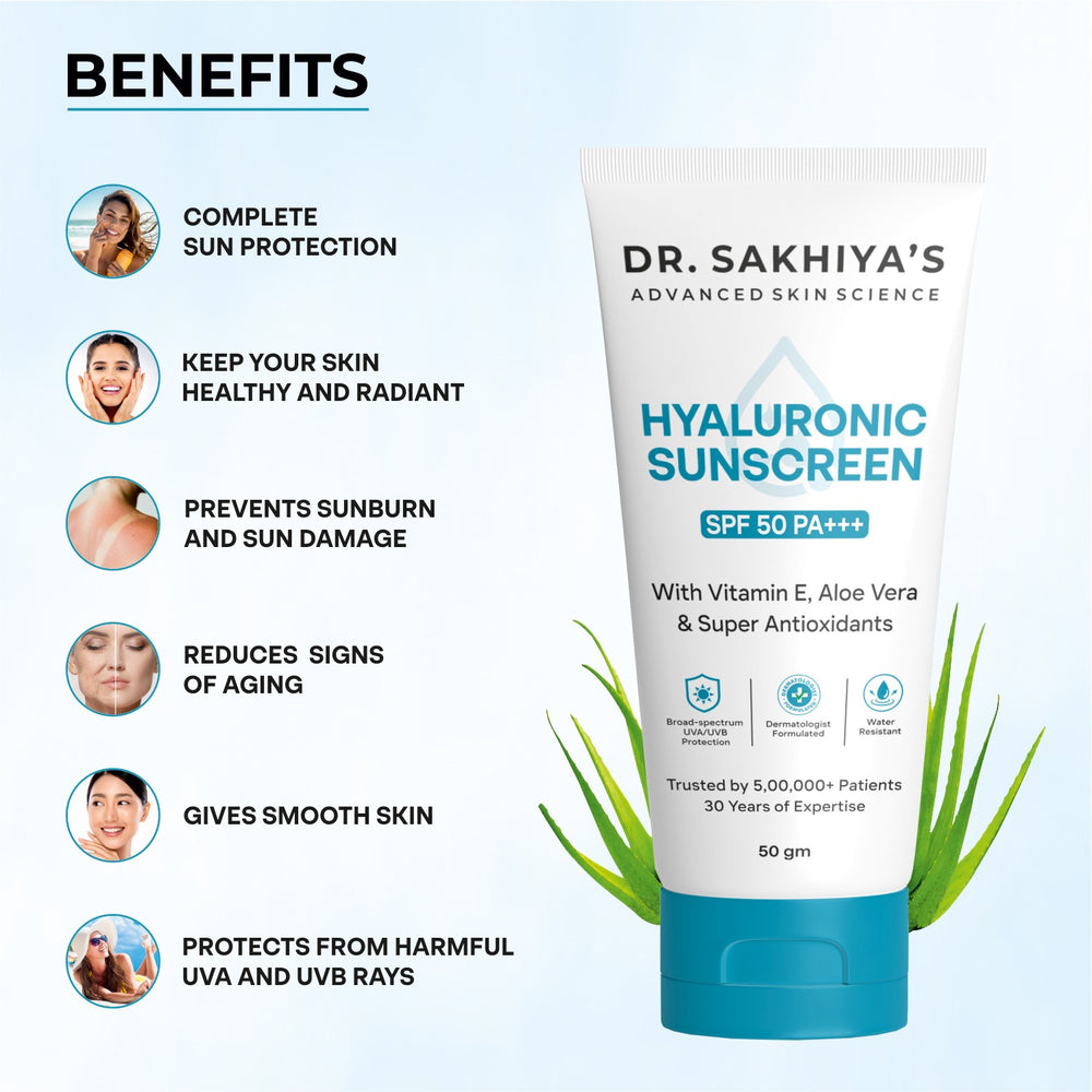 Dr. Sakhiya’s Hyaluronic Sunscreen SPF 50 PA+++