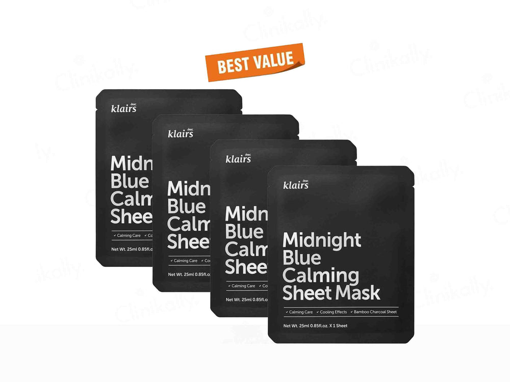 Klairs Midnight Blue Calming Sheet Mask - Clinikally