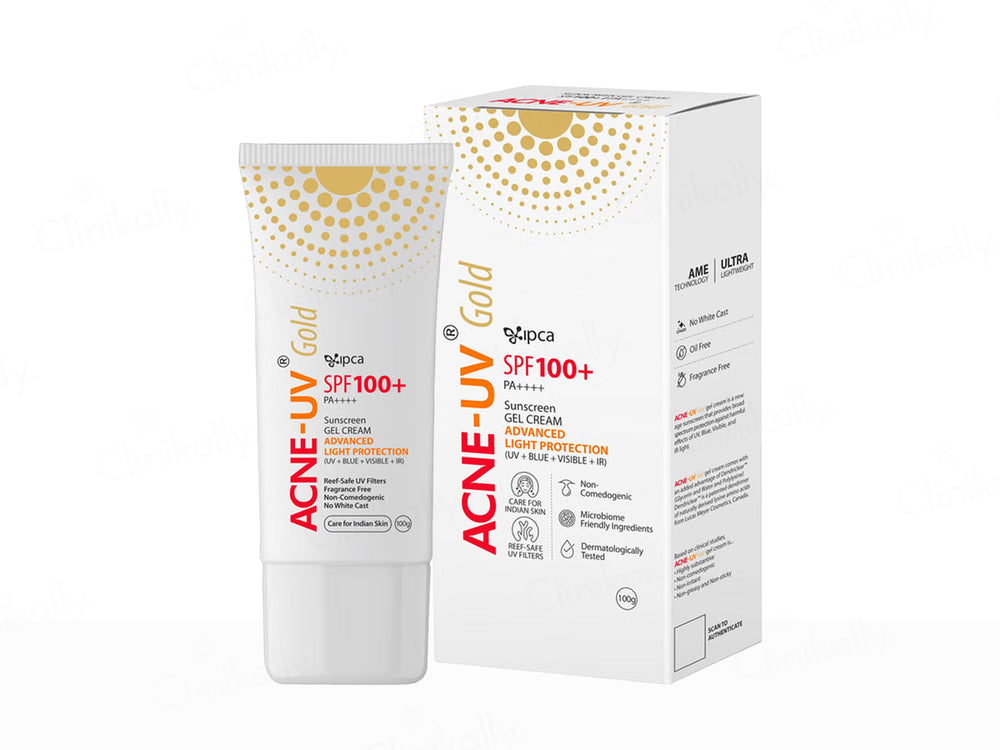 IPCA Acne-UV Gold Sunscreen Gel Cream SPF 100+ PA++++