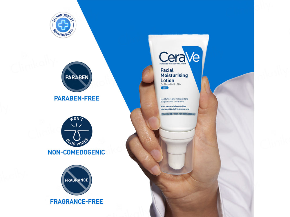 CeraVe PM Facial Moisturising Lotion for Normal to Dry Skin