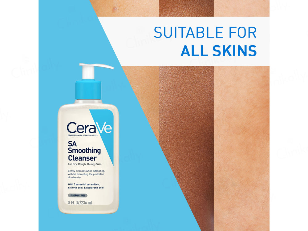 CeraVe SA Smoothing Cleanser For Dry, Rough, Bumpy Skin
