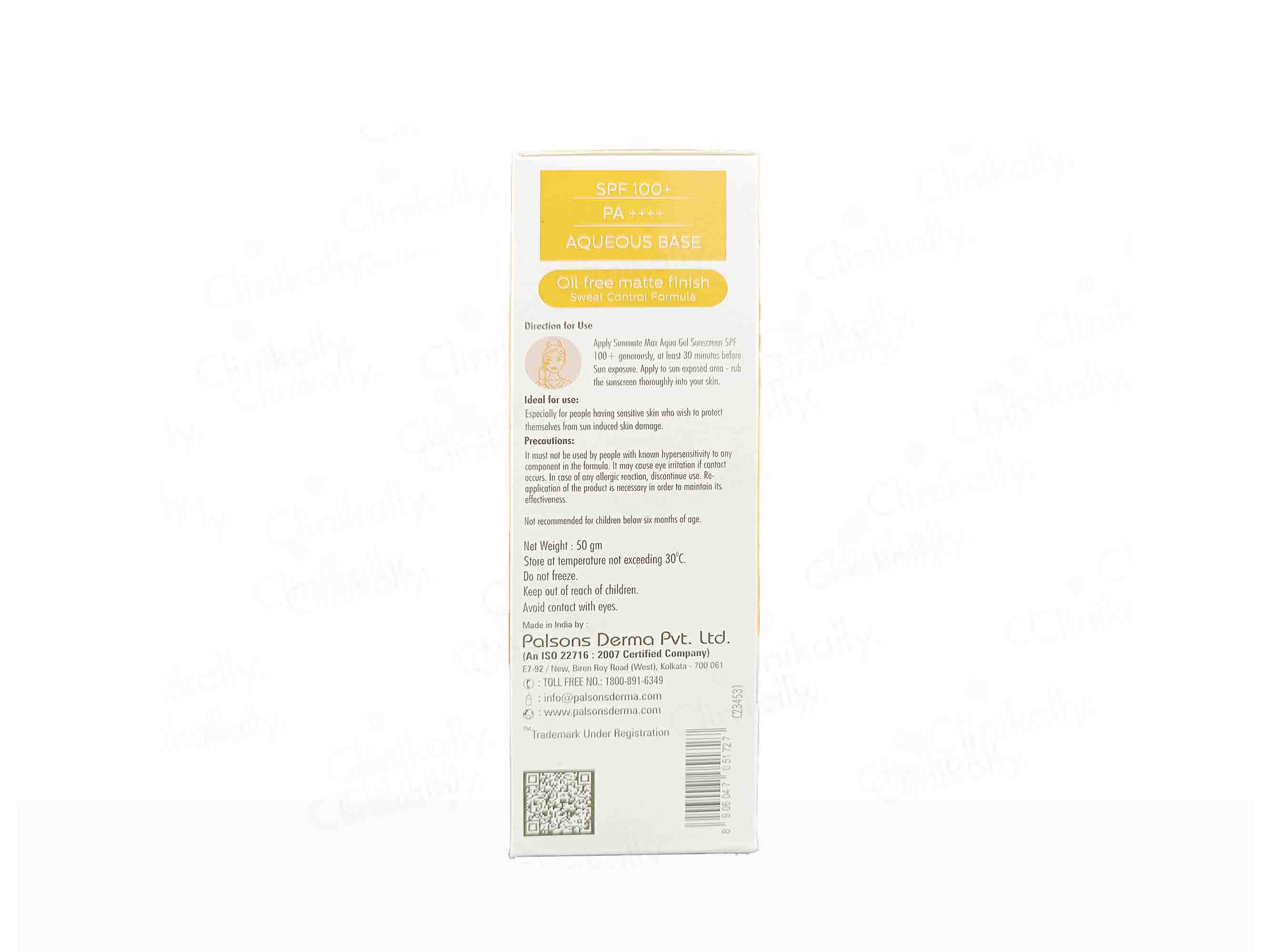 Palsons Sunmate Max Aqua Gel Sunscreen SPF 100+ - Clinikally
