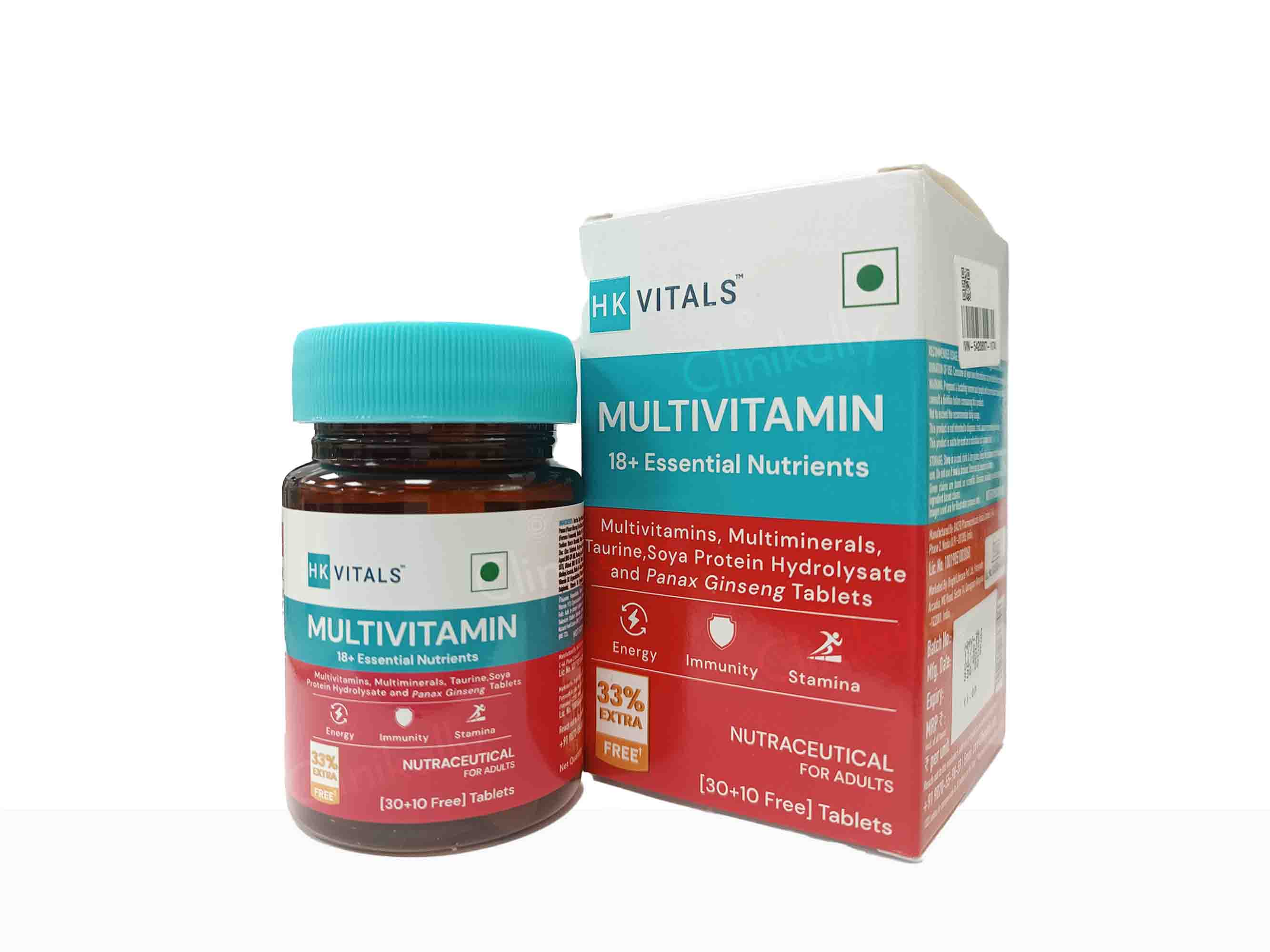 HK Vitals Multivitamin with Multimineral, Taurine & Ginseng Extract Tablet