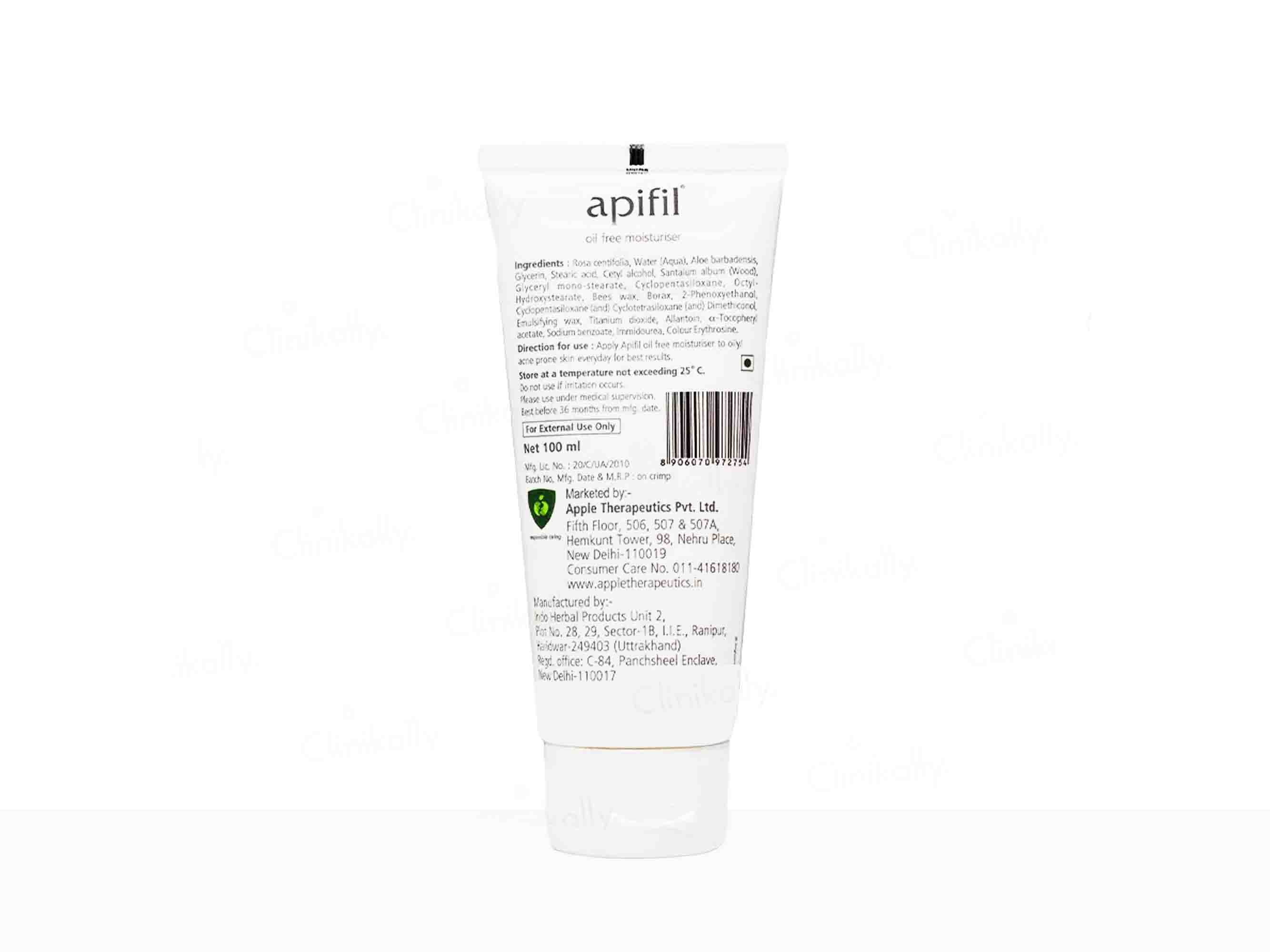 Apifil Oil Free Moisturiser - Clinikally