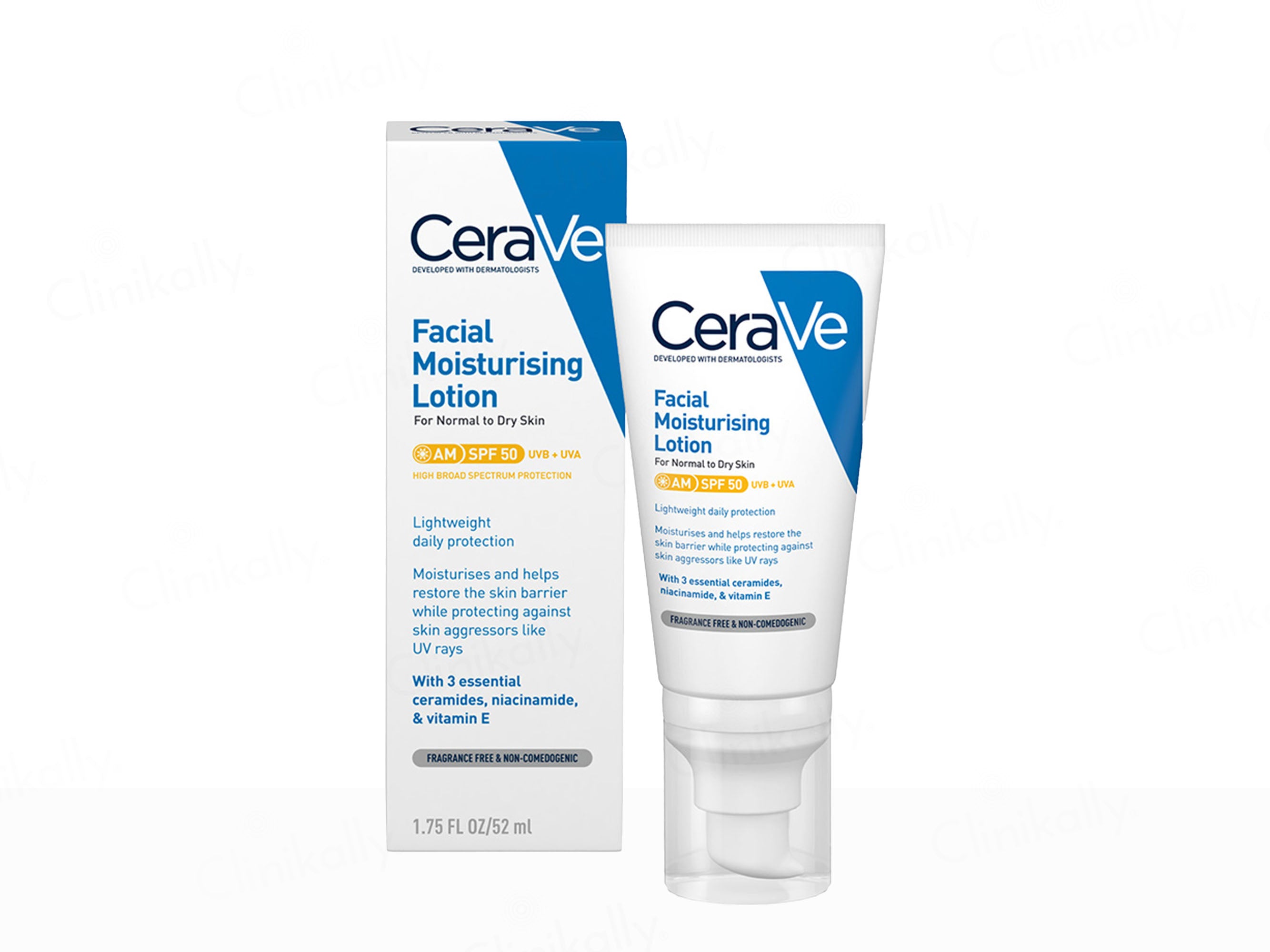 CeraVe AM Facial Moisturising Lotion For Normal to Dry Skin SPF 50