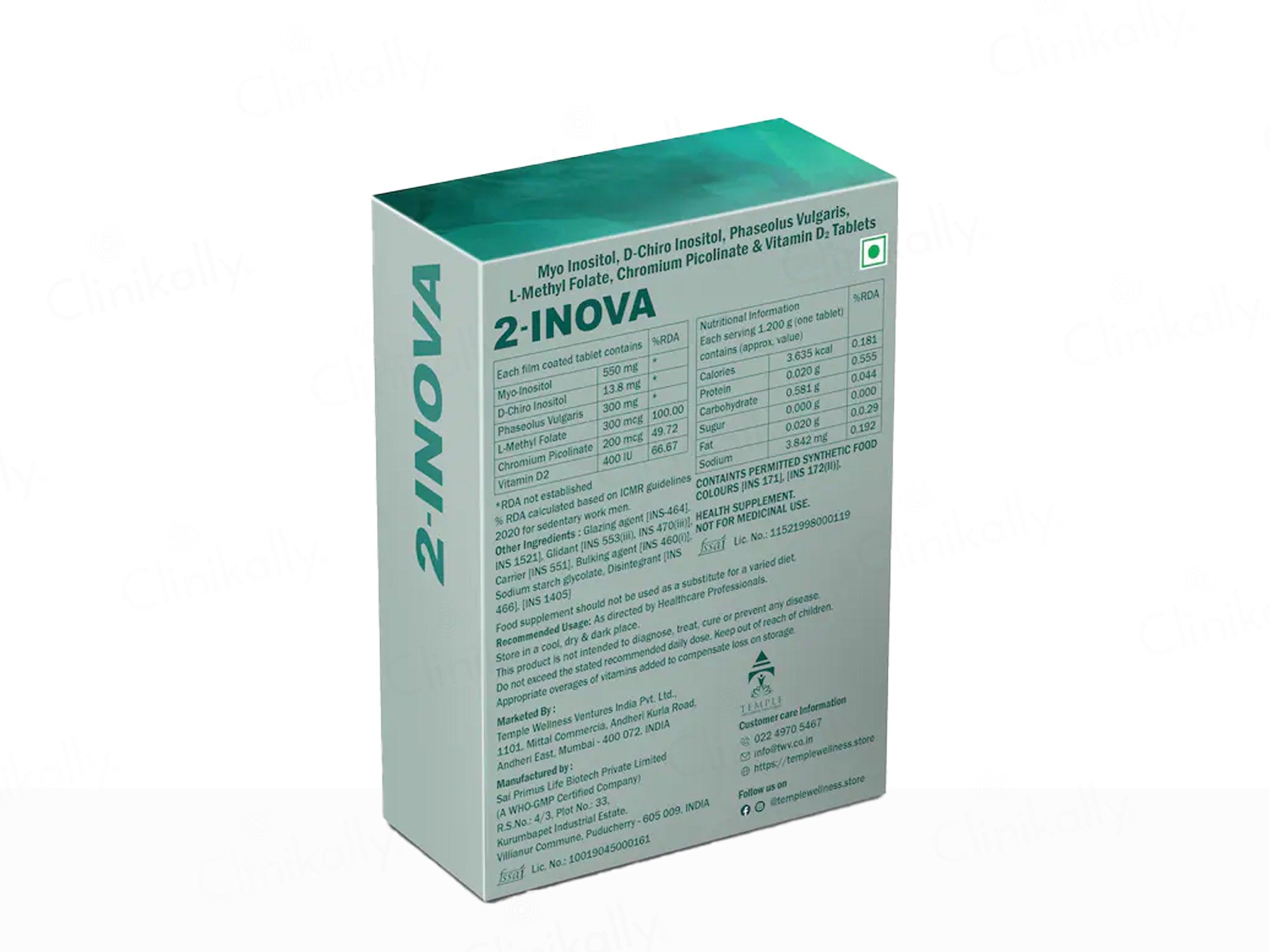 2-Inova Myo-Inositol Tablet