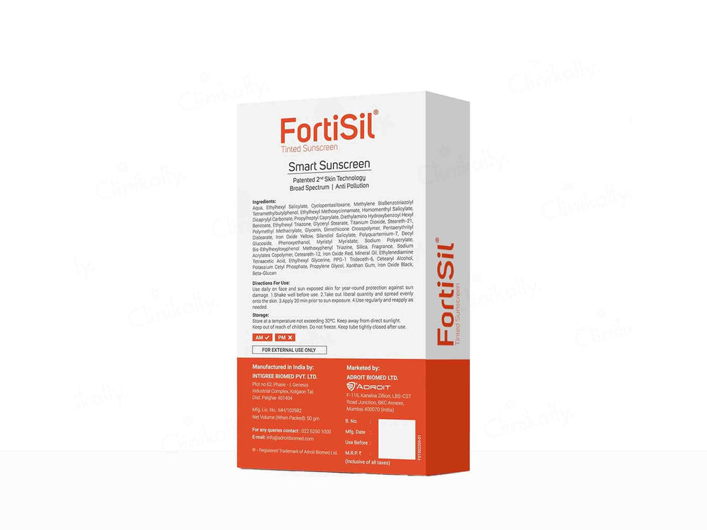 Fortisil Smart SPF 50 PA+++ Tinted Sunscreen