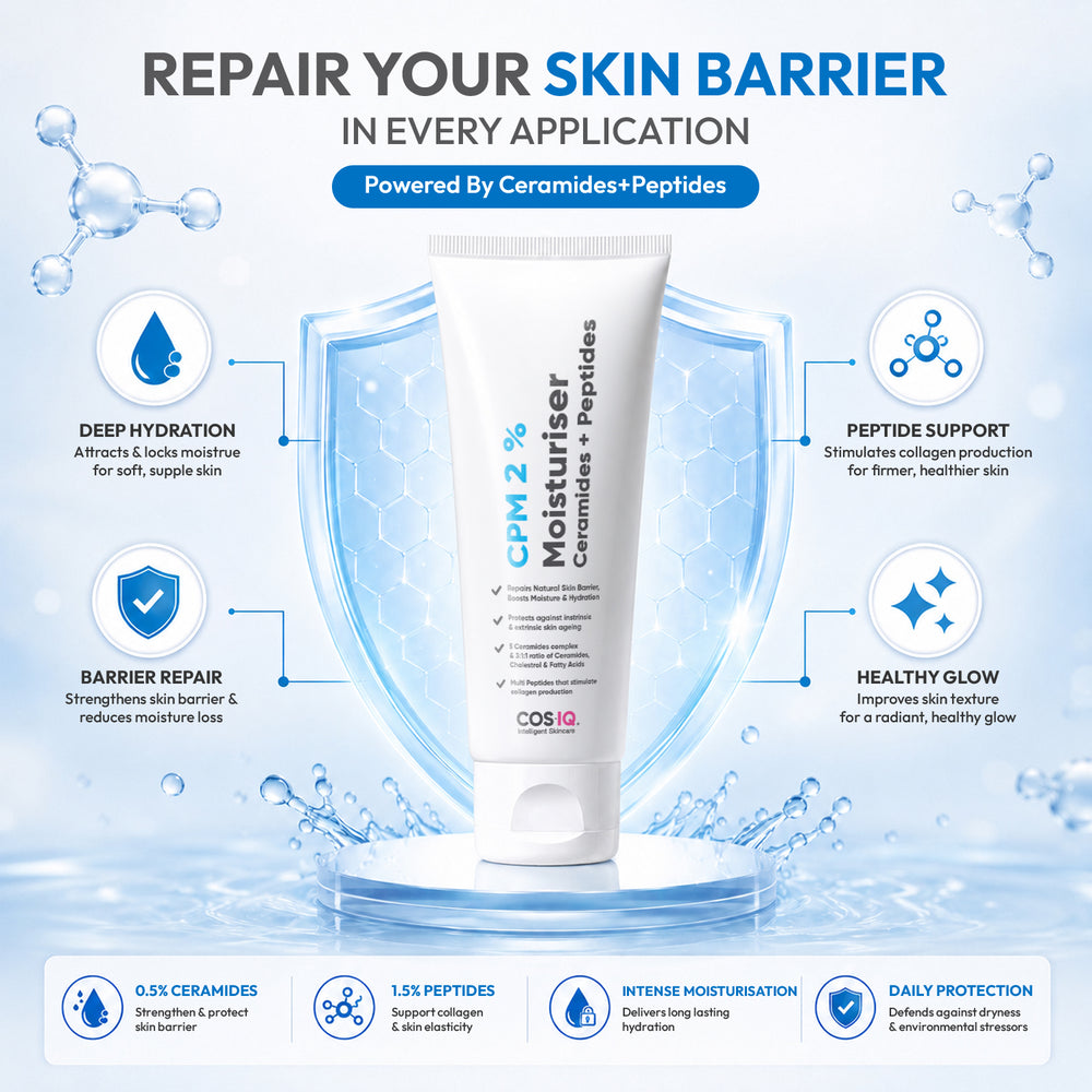 CosiQ CPM 2% Ceramides + Peptides Lightweight Moisturiser Gel