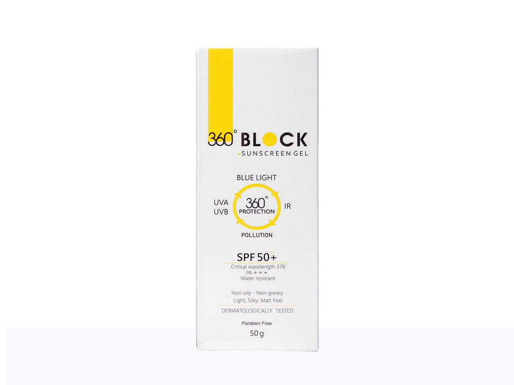 360 Block Sunscreen Gel SPF 50+ - Clinikally