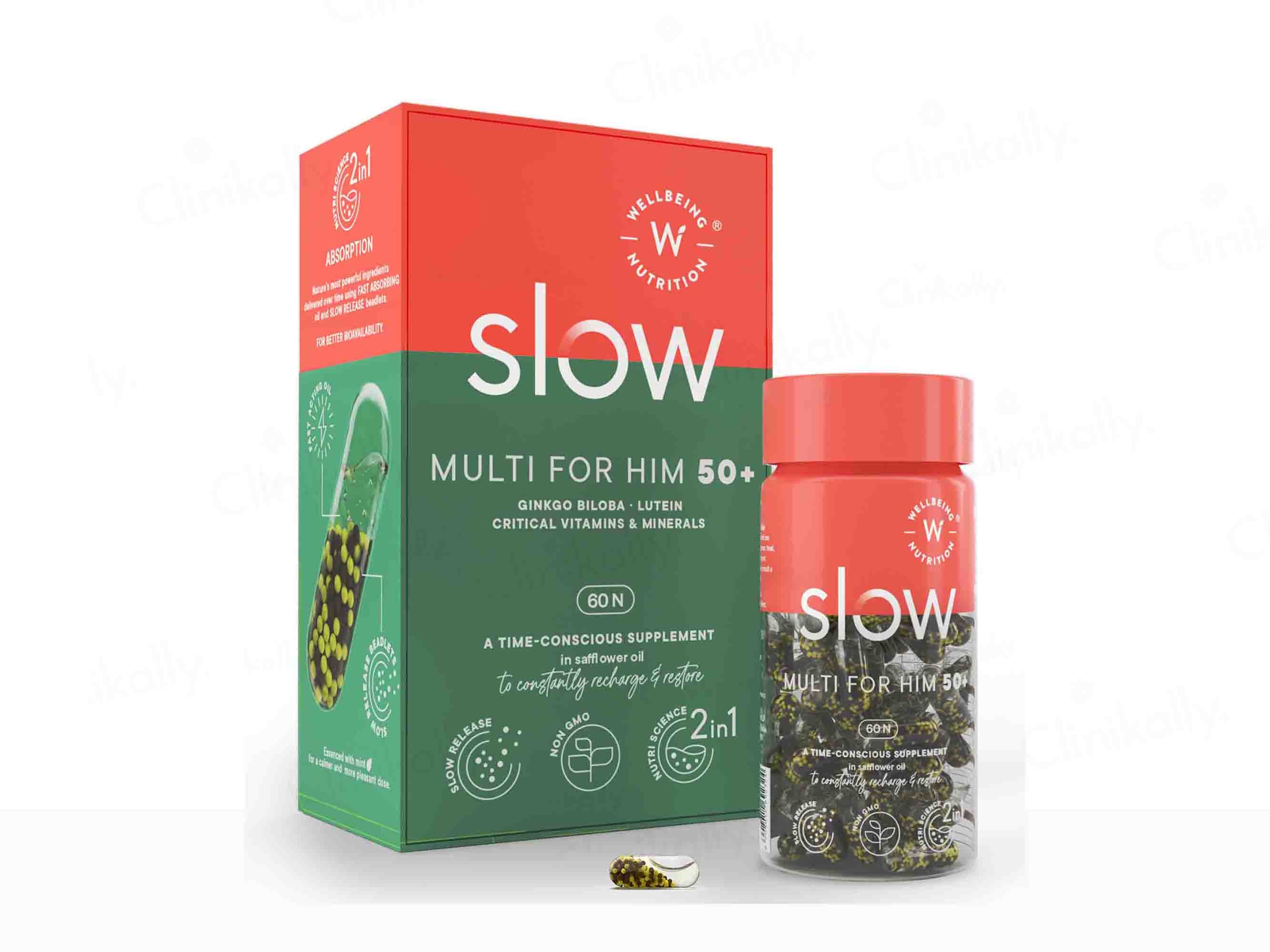 Wellbeing Nutrition Slow Multi for Him 50+ Capsule-clinikaaly