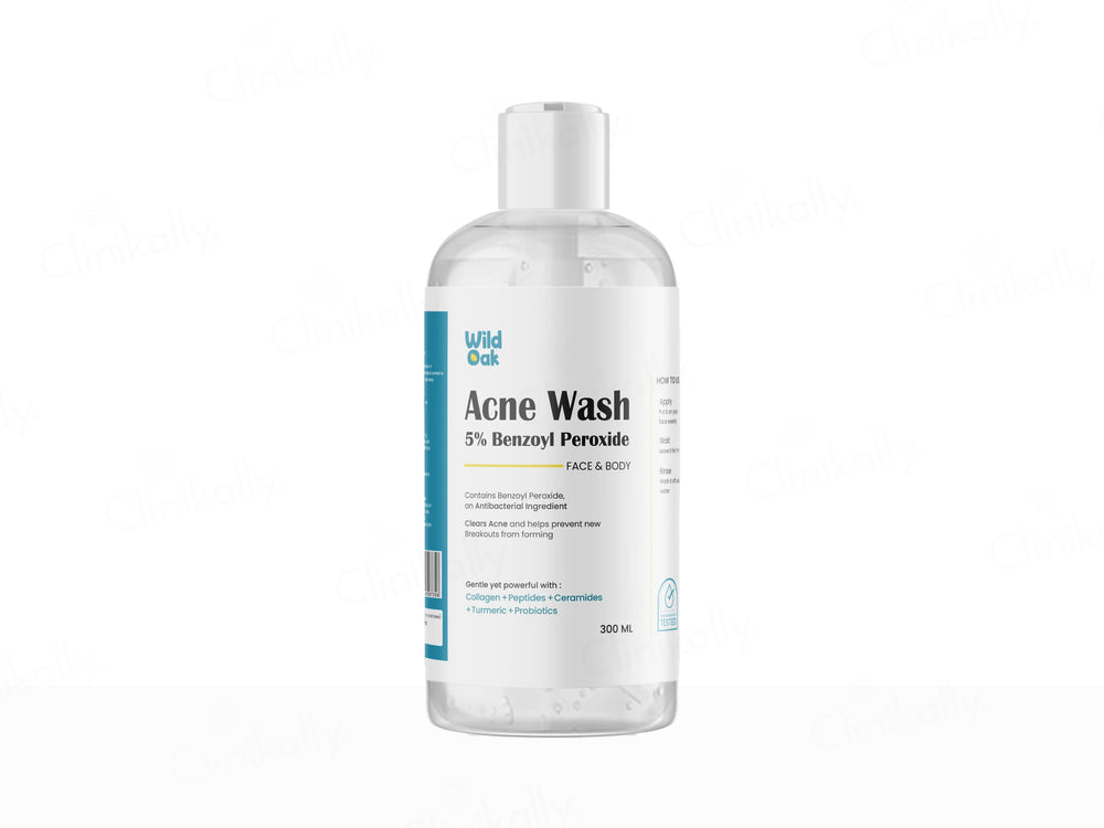 Wild Oak 5% Benzoyl Peroxide Acne Wash For Face & Body