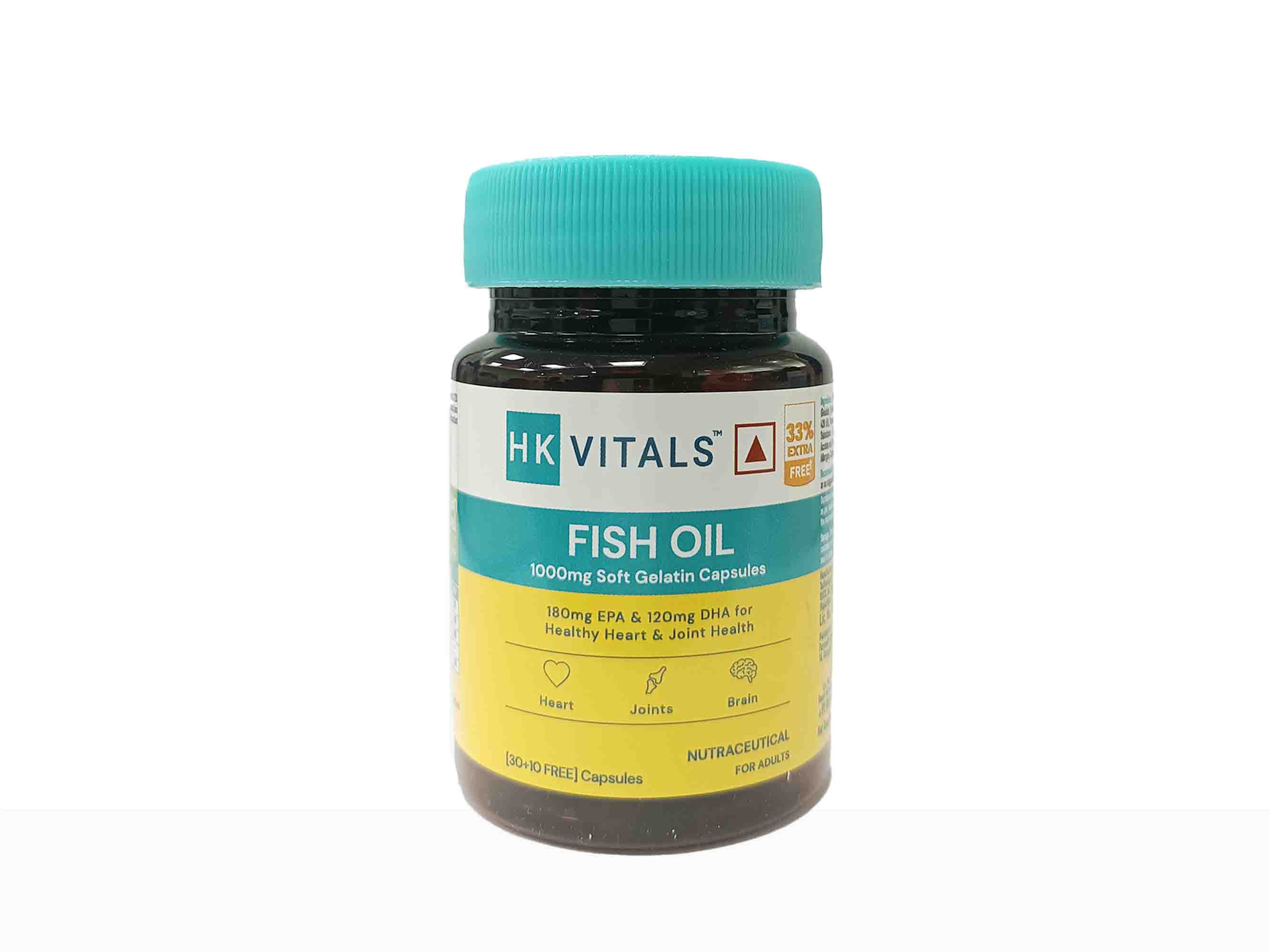 HK Vitals Fish Oil 1000mg with 180mg EPA and 120mg DHA Capsule