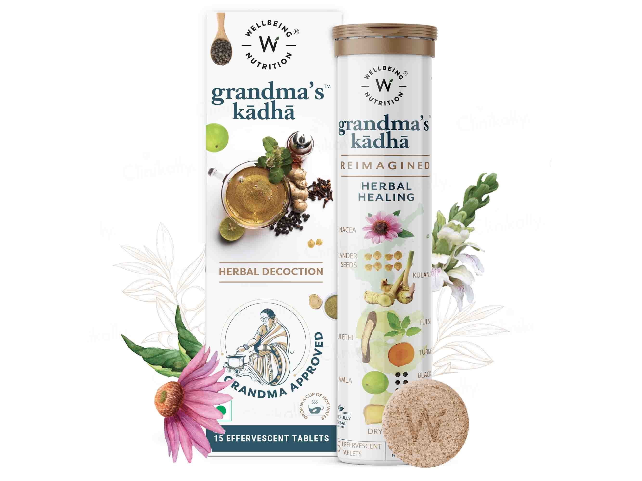 Wellbeing Nutrition Grandma's Kadha Herbal Tablet - Clinikally