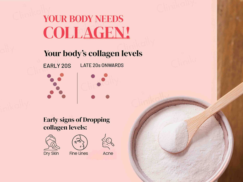 Wellbeing Nutrition Glow Korean Marine Collagen Powder - Tropical Bliss Flavour - Clinikally