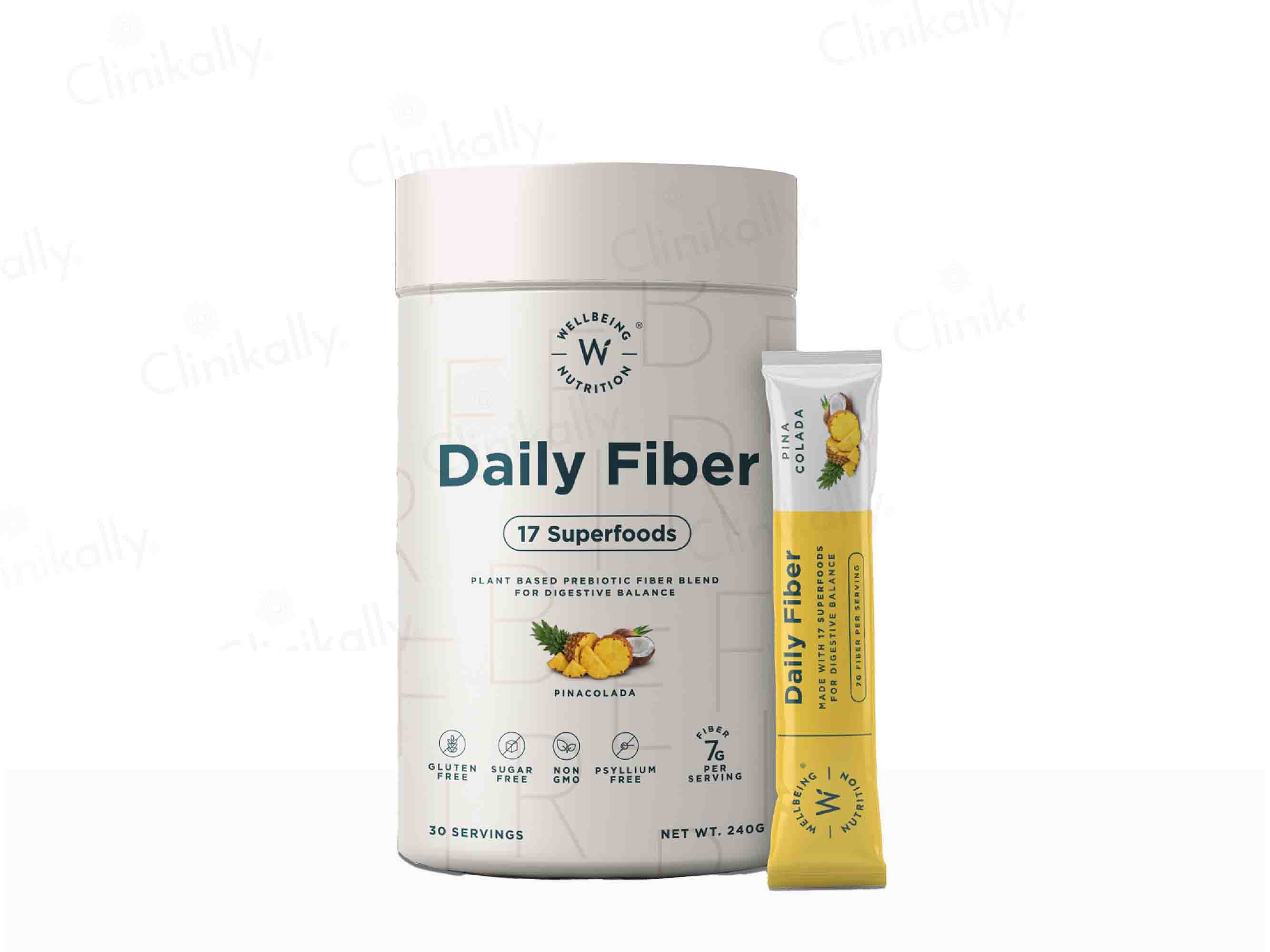 Wellbeing Nutrition Daily Fiber Powder - Clinikally